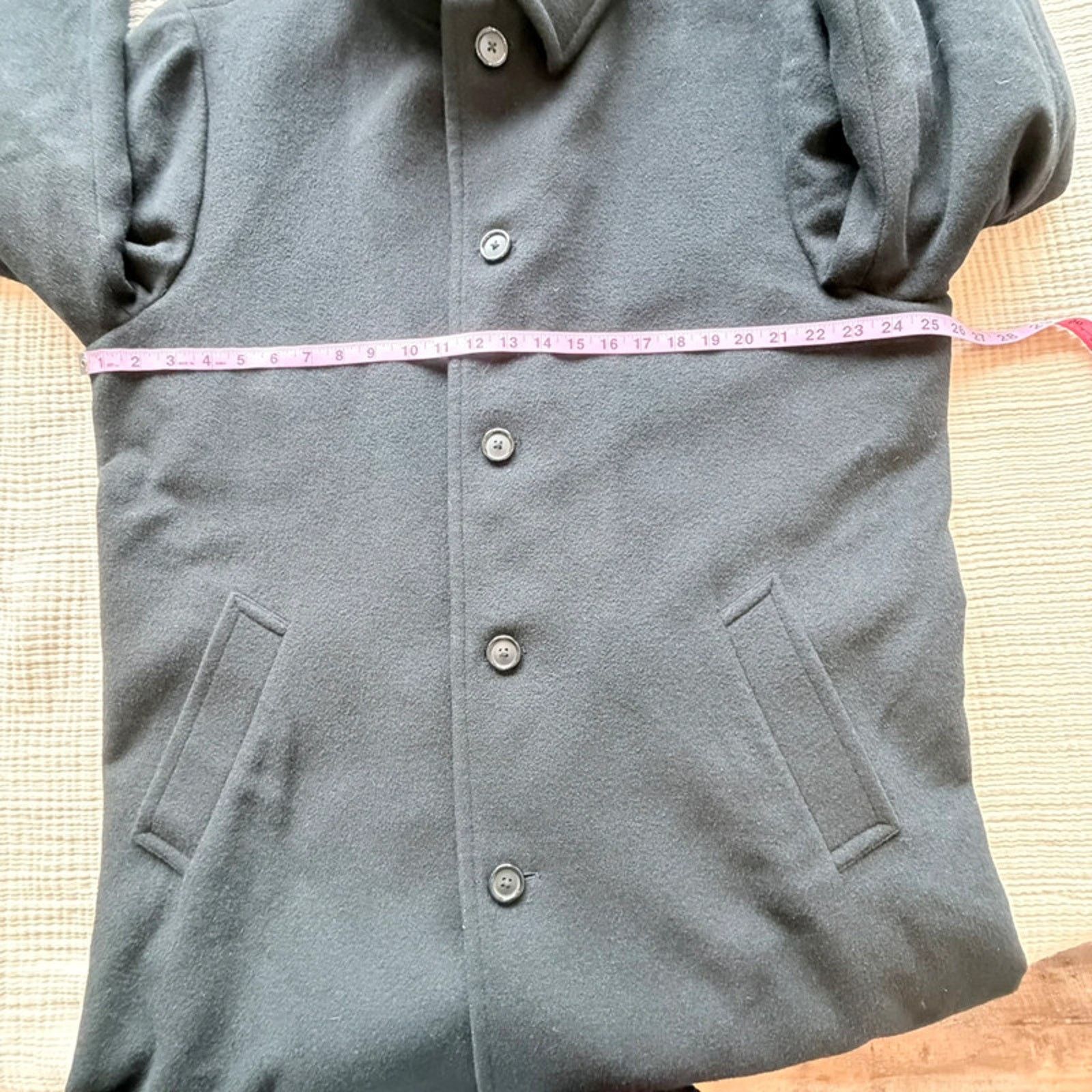 Stafford Stafford Wool Blend black overcoat 46R Size US XL / EU 56 / 4 - 11 Thumbnail