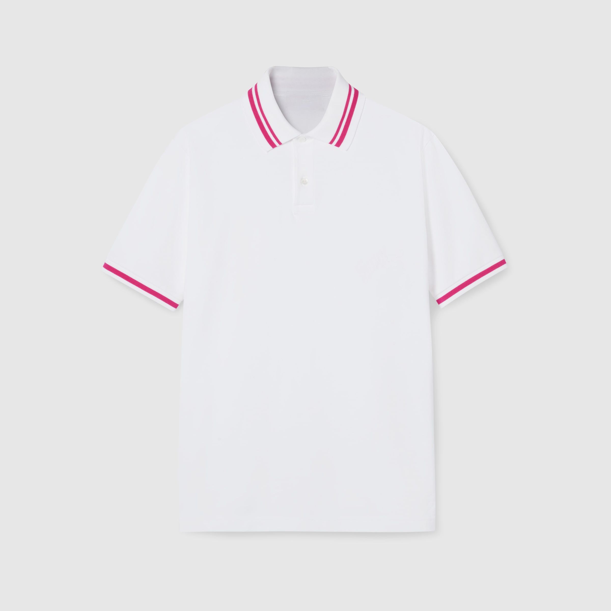 Designer Men's White Polo Shirt – Classic Slim Fit Short Sleeve Size US S / EU 44-46 / 1 - 1 Thumbnail