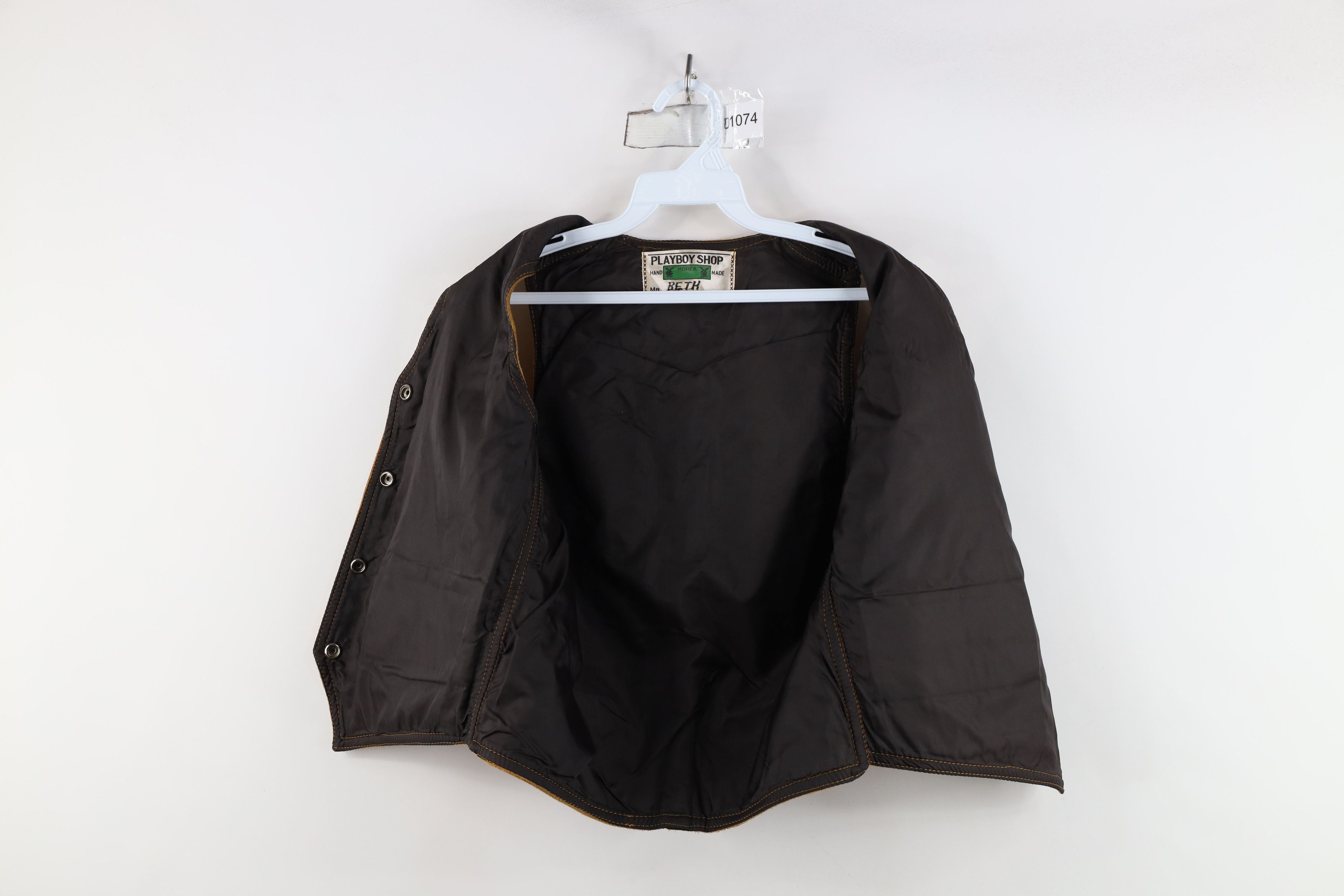 Playboy × Vintage Vintage 70s 80s Playboy Bunny Leather Vest Jacket Brown Size S / US 4 / IT 40 - 8 Thumbnail