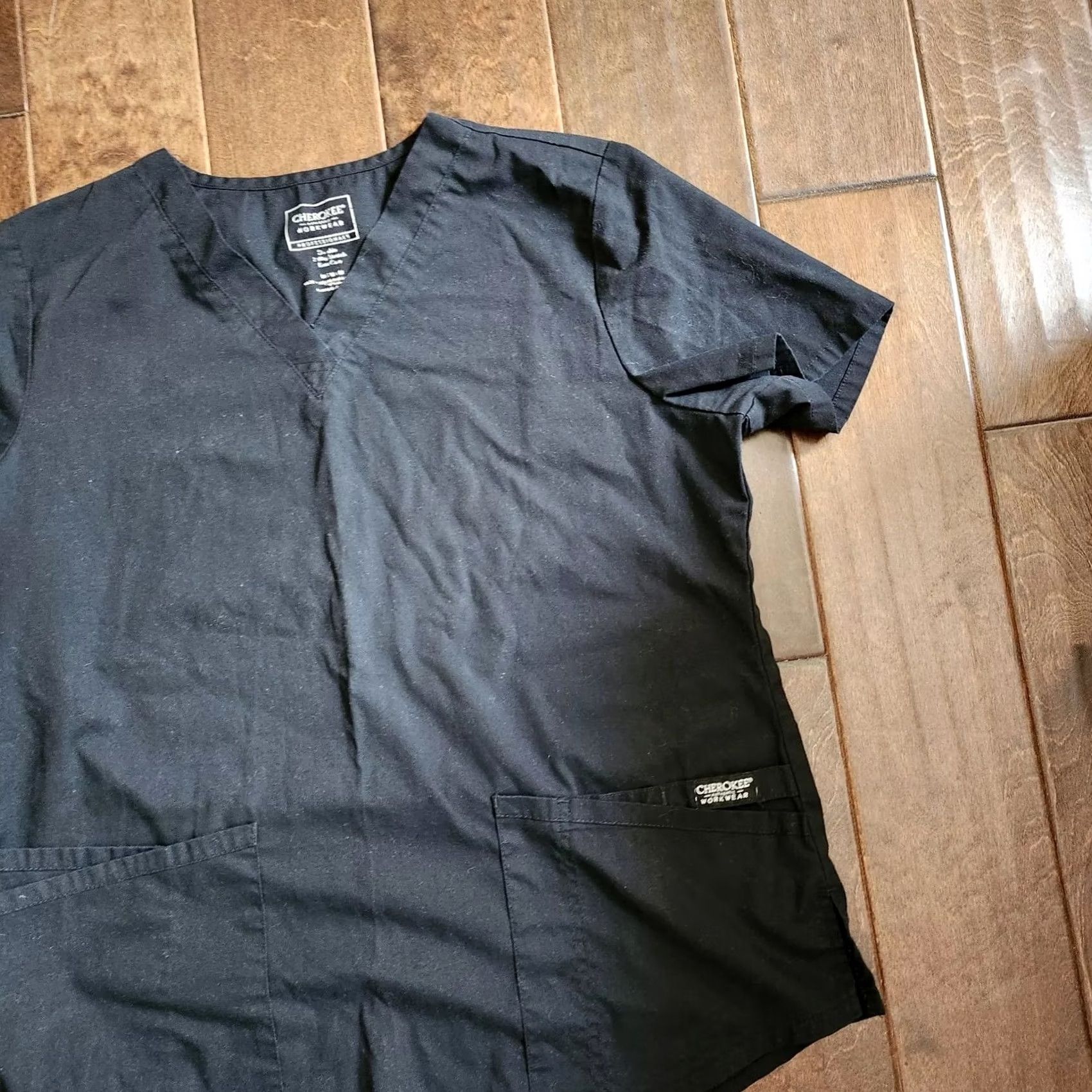 Cherokee Cherokee Black Pocket Medical Nurse Scrub Top M Unisex Size M Cherokee Shirt Size US M / EU 48-50 / 2 - 3 Thumbnail
