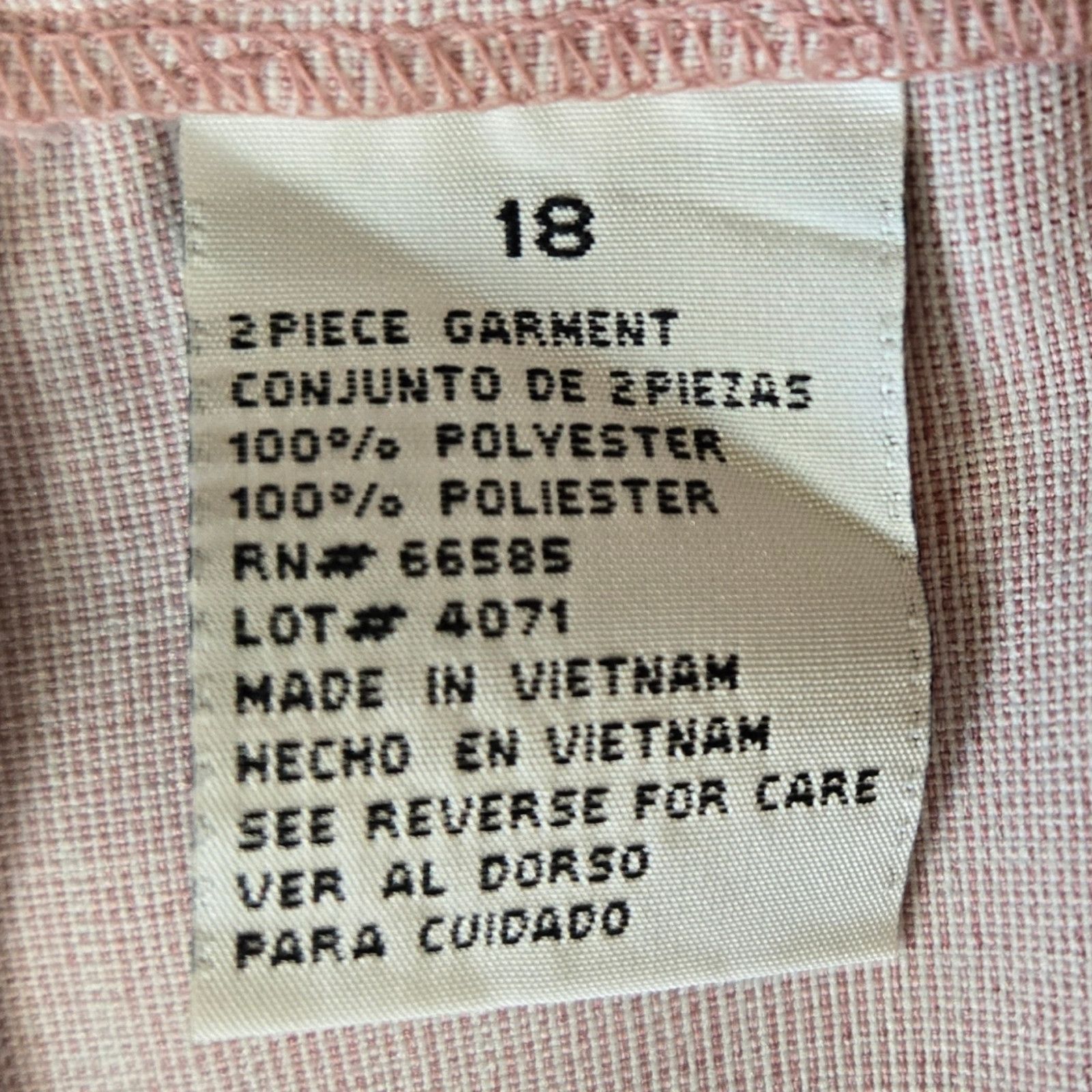 Vintage 90s Lilac Pink Vintage Pantsuit Set Size Large Size 34" / US 12 / IT 48 - 10 Thumbnail