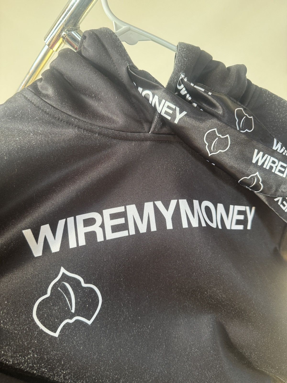 Designer WIREMYMONEY Limited Edition Black Bandana Hoodie Size US M / EU 48-50 / 2 - 2 Thumbnail