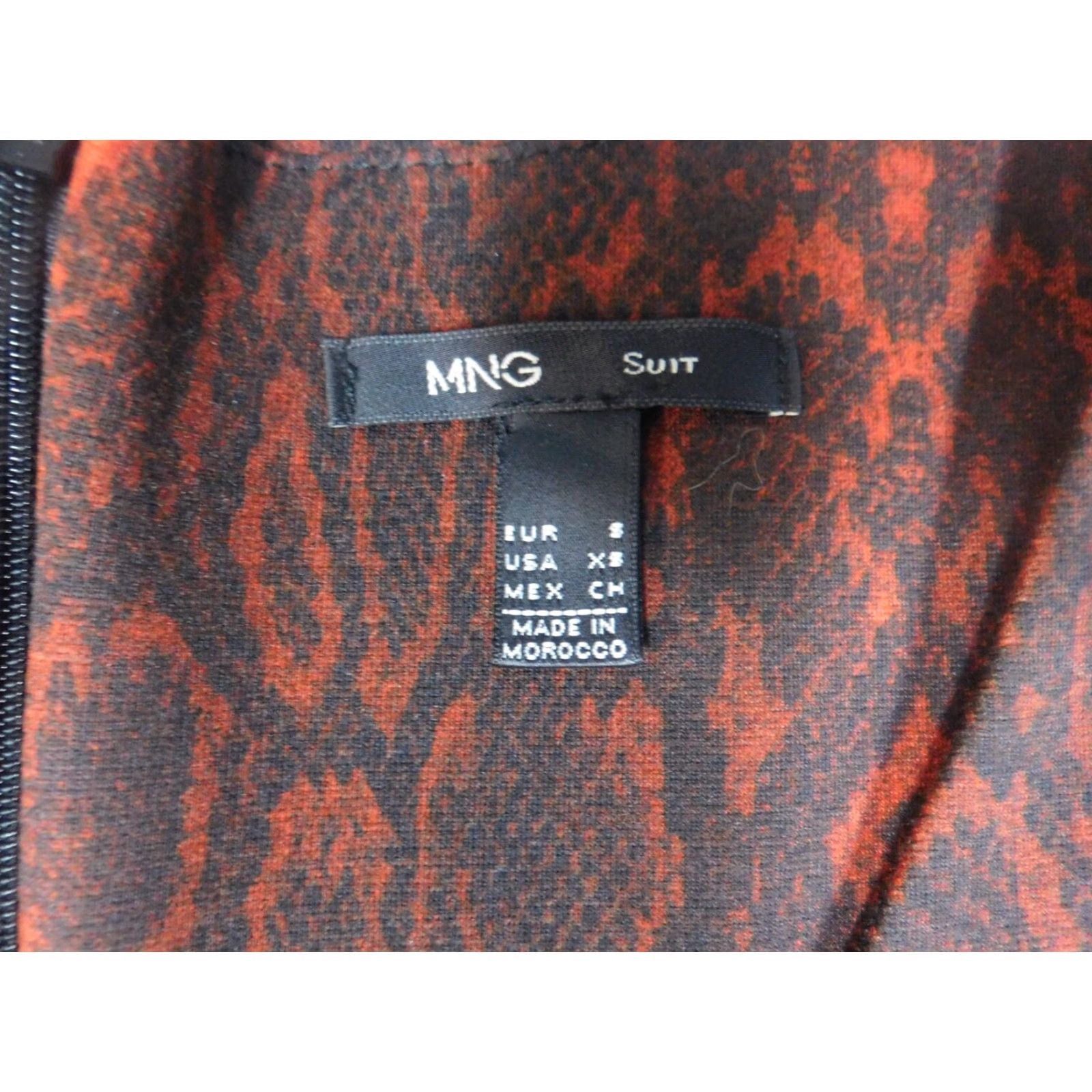 Mango Mango dress XS Red Womens A-line Zip animal print Designer Long Sleeveless Size XS / US 0-2 / IT 36-38 - 7 Thumbnail