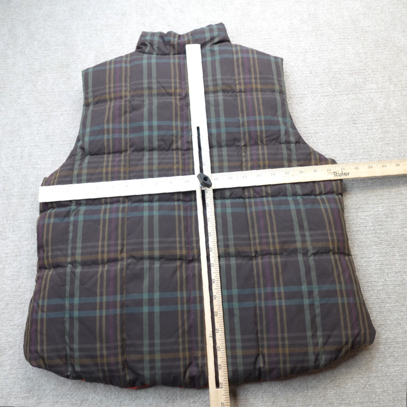 Ralph Lauren Lauren Ralph Lauren Womens Vest Petite Large Brown Plaid Reversible Down Filled Vest Petitess Down Filled Reversible Brown plaid Women’s Vest Size L / US 10 / IT 46 - 4 Thumbnail