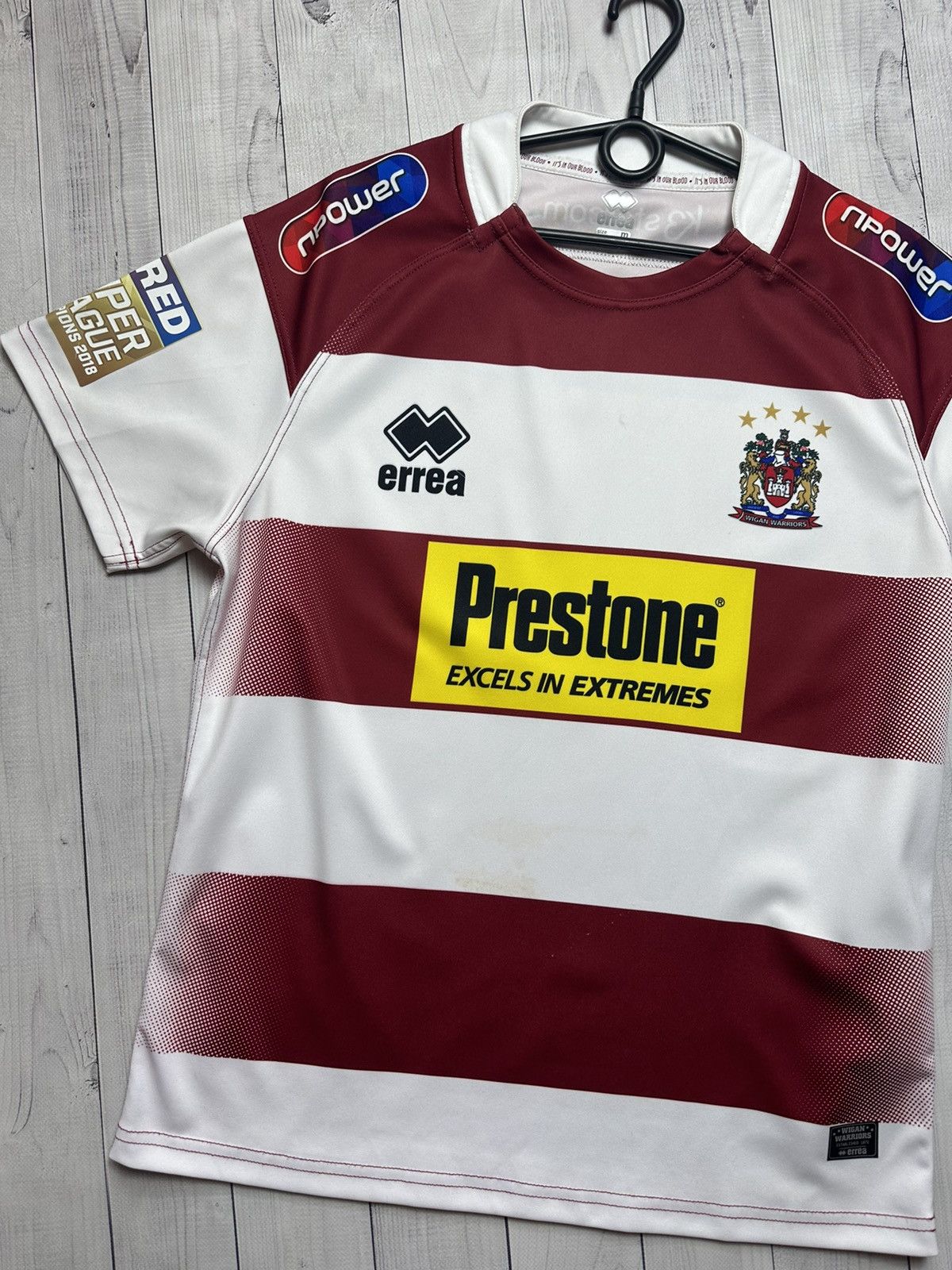 Vintage Vintage Wigan Warriors rugby jersey shirt size M rare Size US M / EU 48-50 / 2 - 2 Thumbnail