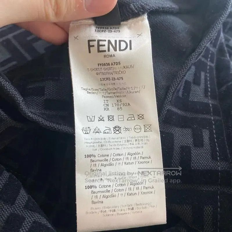 Fendi Fendi Black Cotton Short Sleeve T-Shirt . Size US XS / EU 42 / 0 - 5 Thumbnail