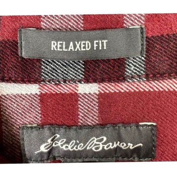 Eddie Bauer Eddie Bauer Flannel Shirt Mens Large Tall Red Black Plaid Button-Down Relaxed Cotton Shirt Size US L / EU 52-54 / 3 - 6 Thumbnail