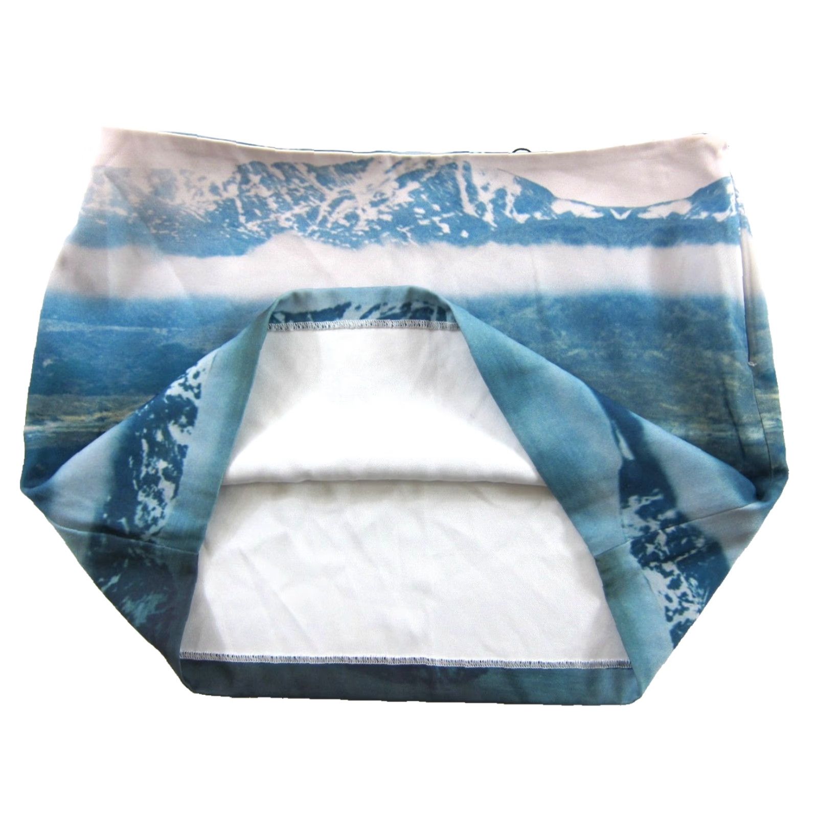 Vintage NA-KD Blue Misty Morning White Mountain Recycled Low Waist Mini Skirt Size 6 Size 28" / US 6 / IT 42 - 4 Thumbnail