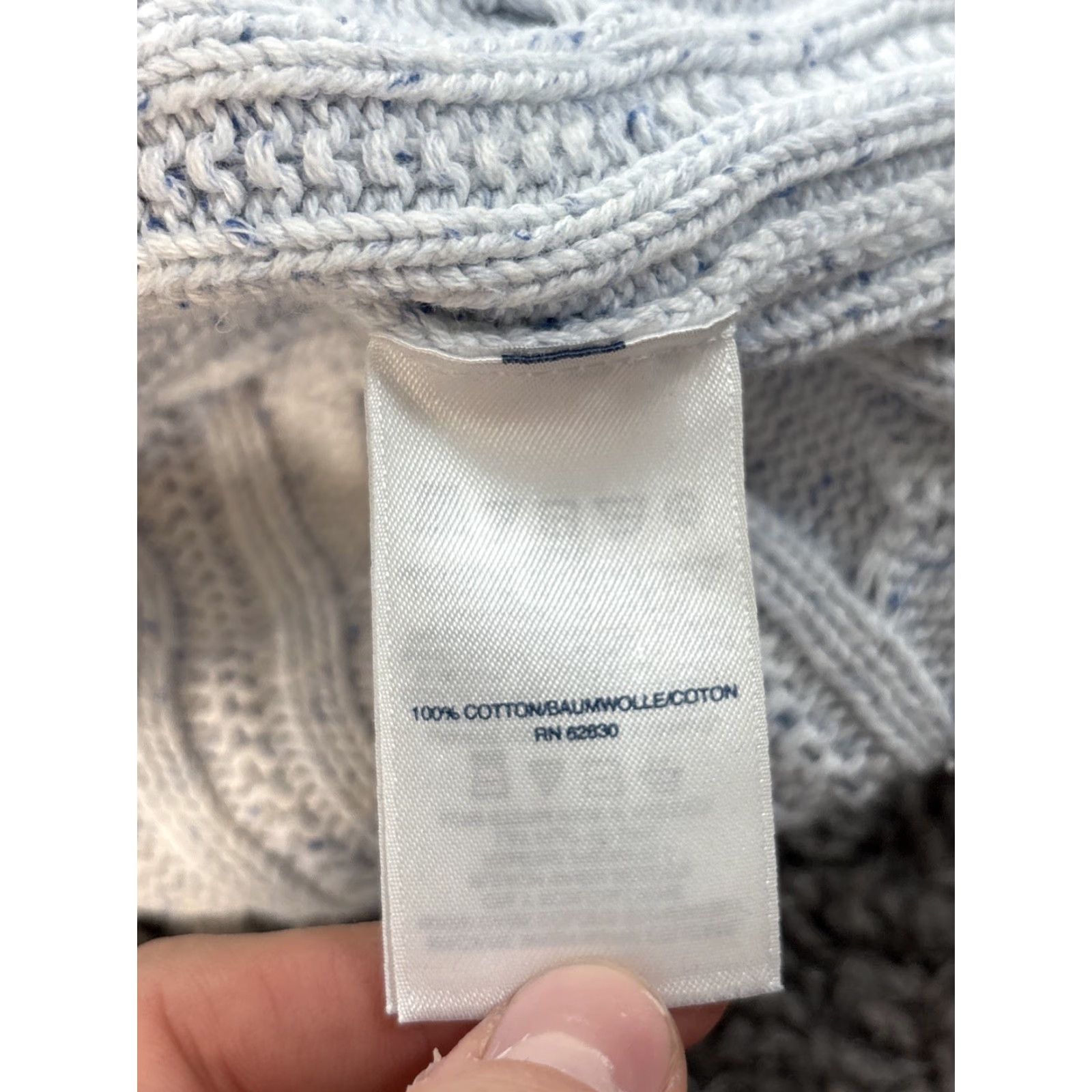 Lands' End Lands' End Sweater Cable-Knit Pullover Womens 2X Plus Powder Blue Cable Knit Grandma Chunky 2X Womens Pullover Cable-Knit Knit Blue Size XXL / US 16-18 / IT 52-54 - 5 Thumbnail