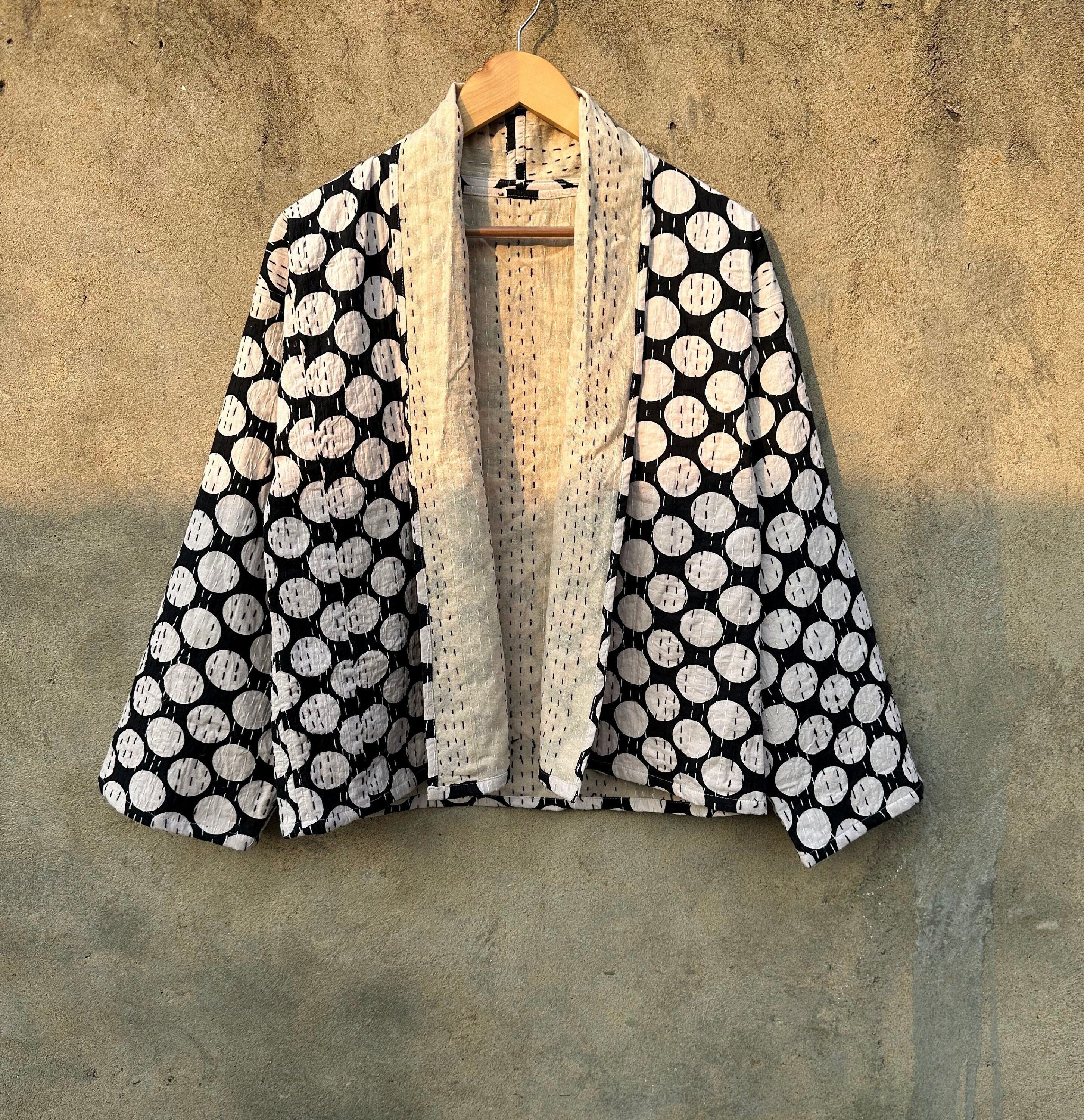 Vintage Vintage Kantha Quilted Kimono Jacket Size ONE SIZE - 5 Thumbnail