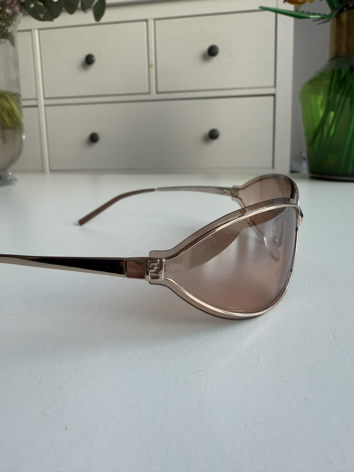 Fendi × Vintage Vintage y2k Fendi rose gold rimless sunglasses avantgarde Size ONE SIZE - 8 Thumbnail