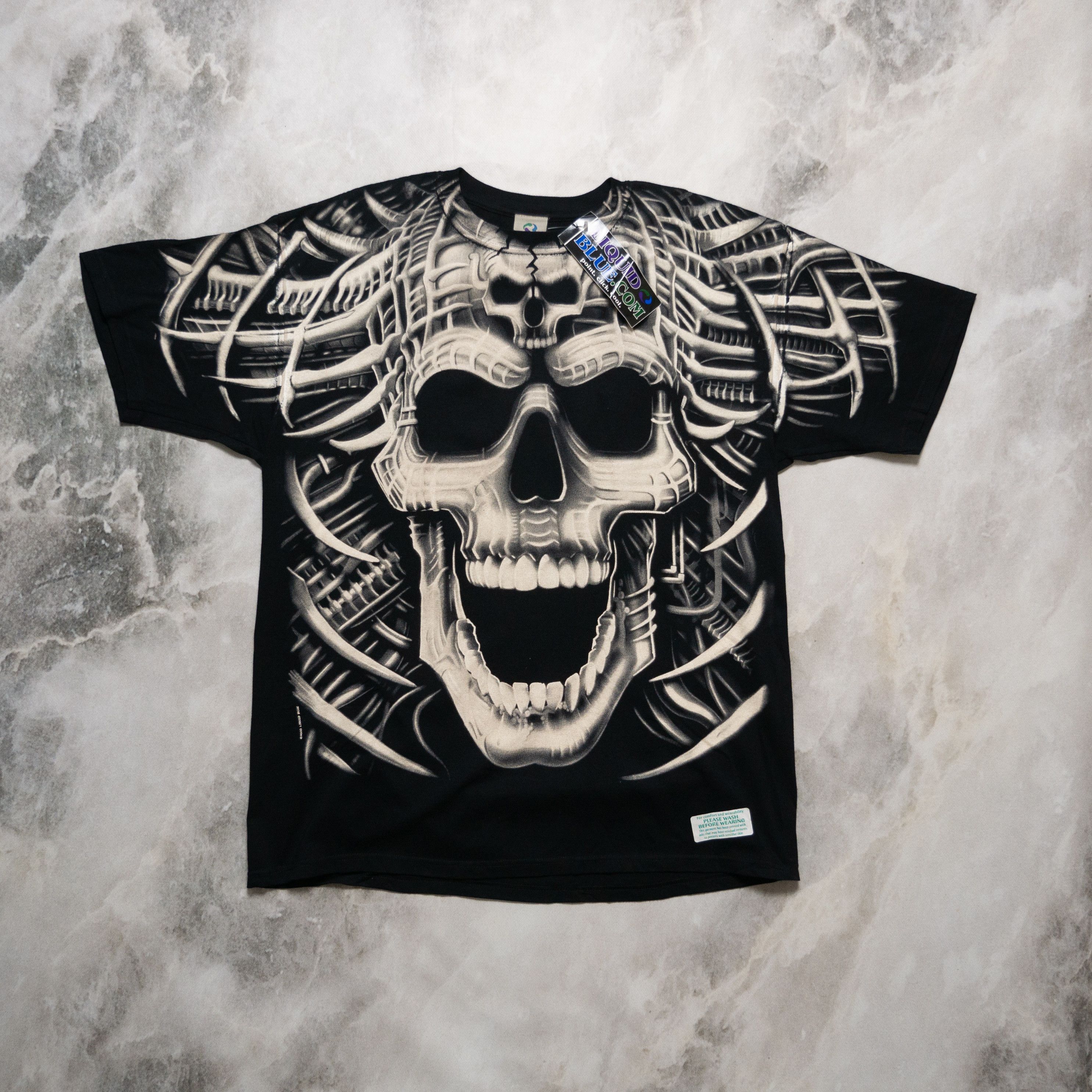 Liquid Blue × Vintage Vintage Liquid Blue Skull T-Shirt Deadstock 2XL New Size US XXL / EU 58 / 5 - 1 Thumbnail