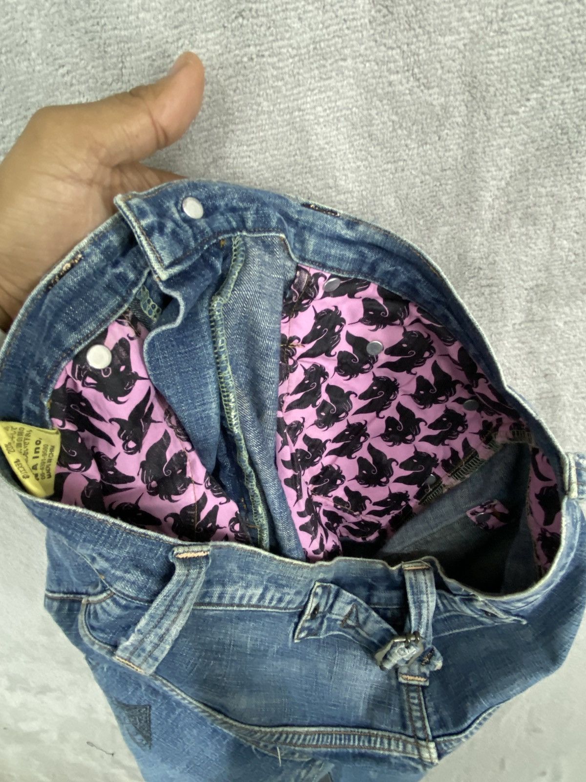 If Six Was Nine RIPPED🔥RNA SLANG DISTRESSED DENIM UNDERCOVER DESIGN JEANS Size US 32 / EU 48 - 15 Thumbnail