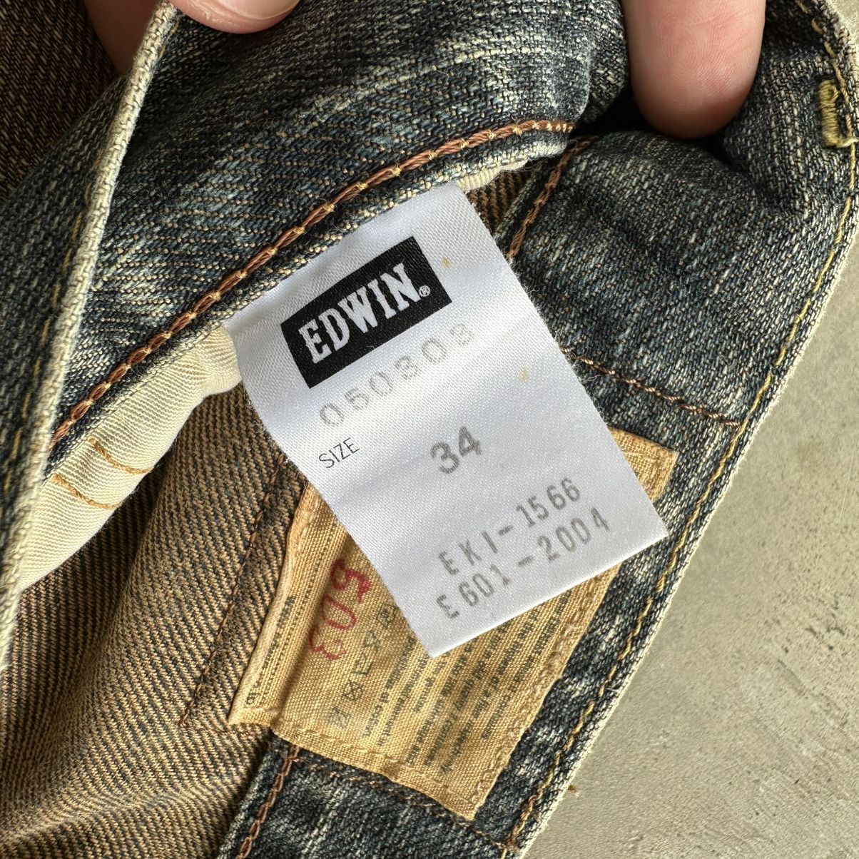 Japanese Brand Vintage Edwin Rusty Faded Distressed Denim Jean Pant Size US 34 / EU 50 - 7 Thumbnail
