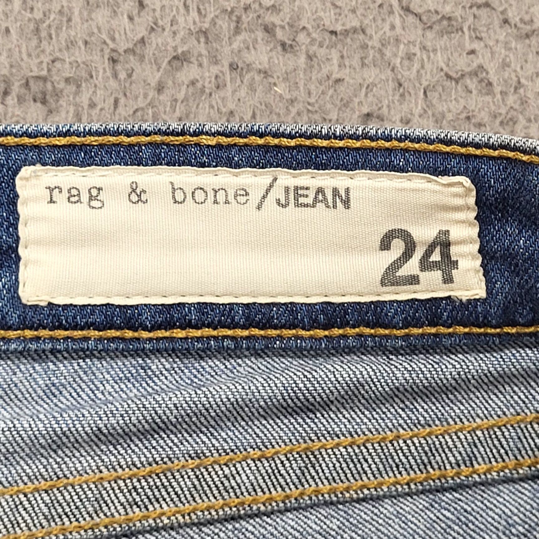 Rag & Bone Rag And Bone Dre Jeans Women's 24 Blue Denim Distressed Skinny Whiskered Jeans Womens Slim Blue Denim Distressed 5-Pocket Rag & Bone The Dre Size 42" / US 20 - 4 Thumbnail