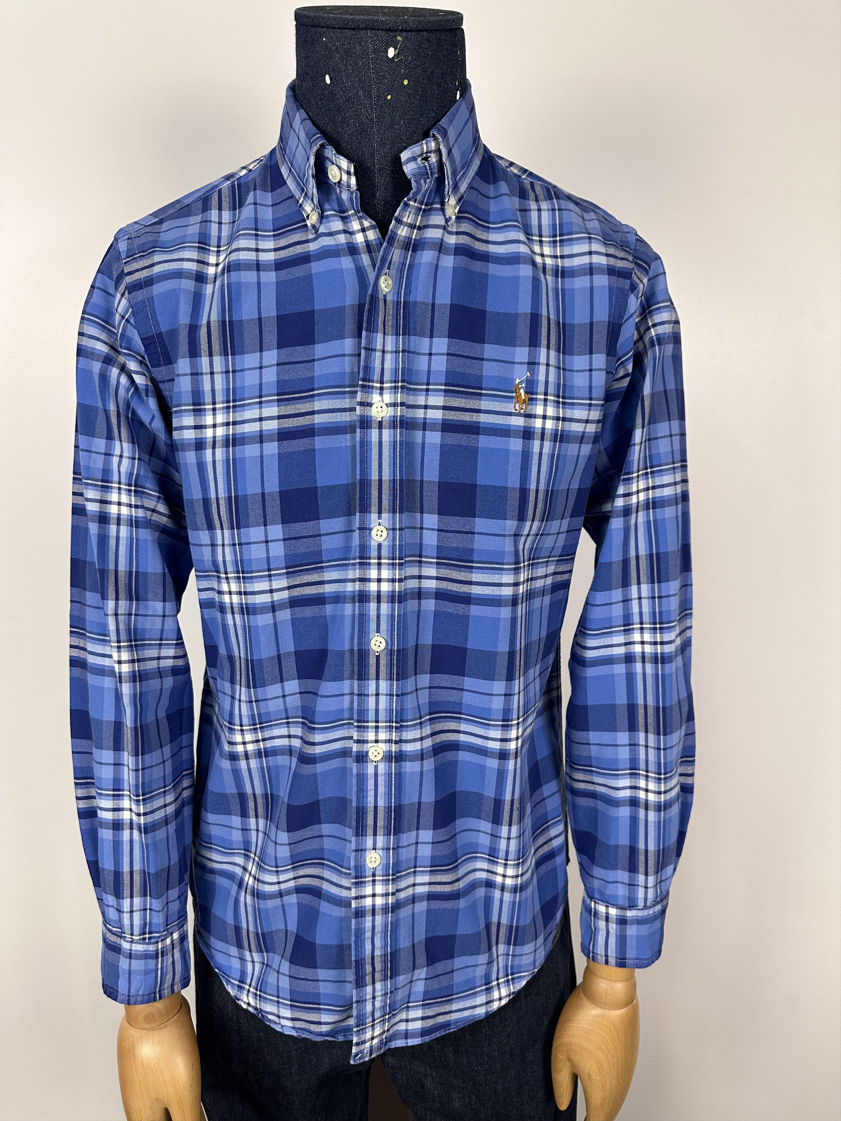 Polo Ralph Lauren POLO RALPH LAUREN Cotton Checkered Button Up Shirt Blue Mens Size US S / EU 44-46 / 1 - 2 Thumbnail