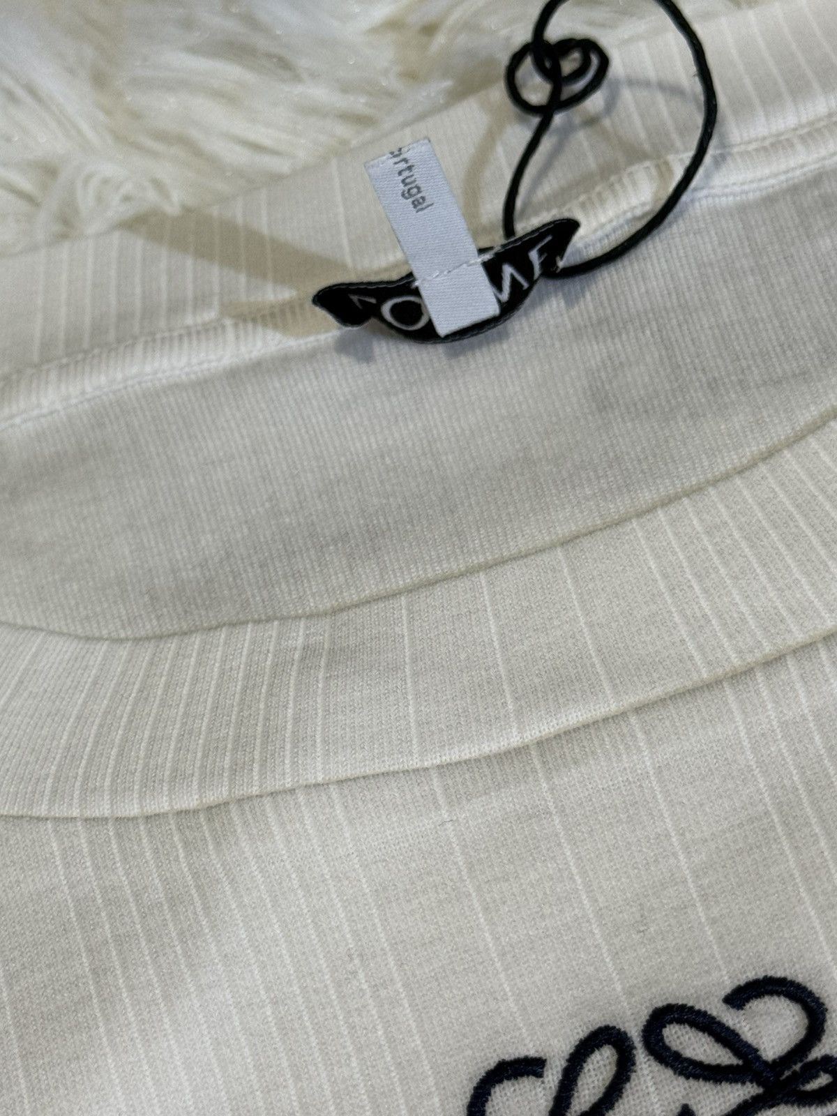 Loewe LOEWE Women’s Cotton Cropped Top White Size L / US 10 / IT 46 - 3 Thumbnail