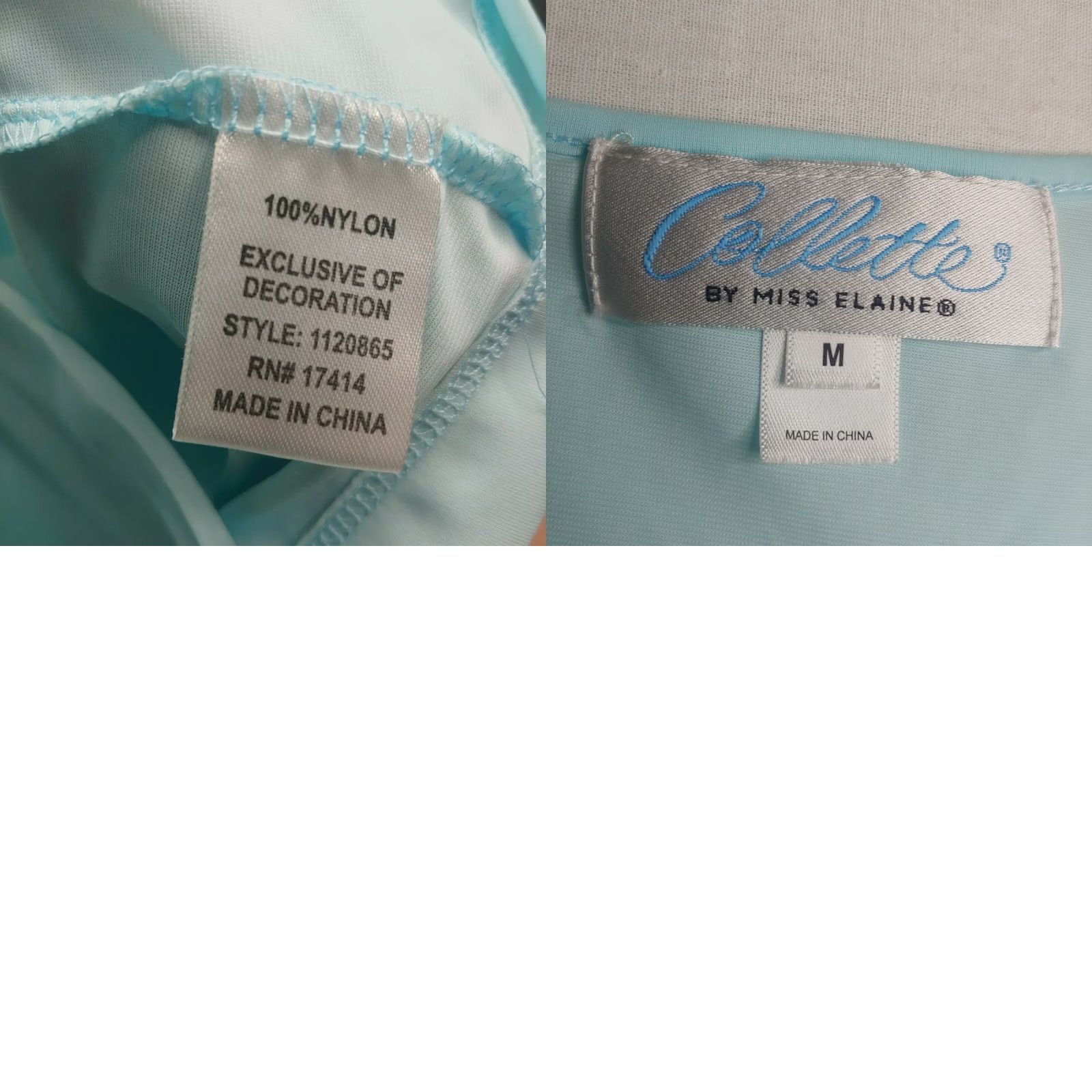 Vintage Colette by Miss Elaine Womens M Sleep Shirt Floral Button Up Nylon Light Blue Size M / US 6-8 / IT 42-44 - 8 Thumbnail