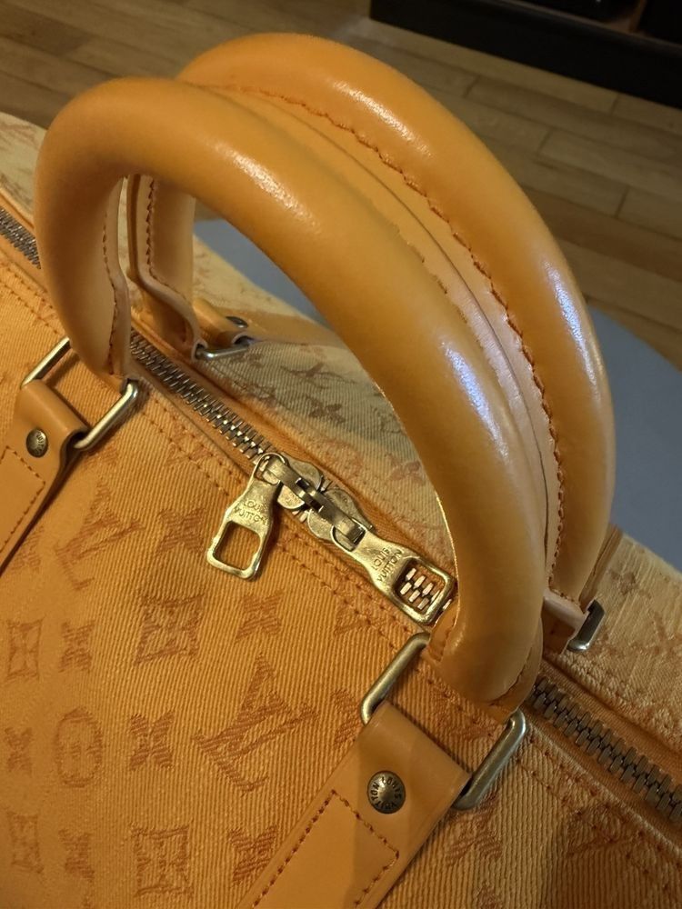 Louis Vuitton Denim Monogram Duffle Bag Keepall 50 Size ONE SIZE - 9 Thumbnail