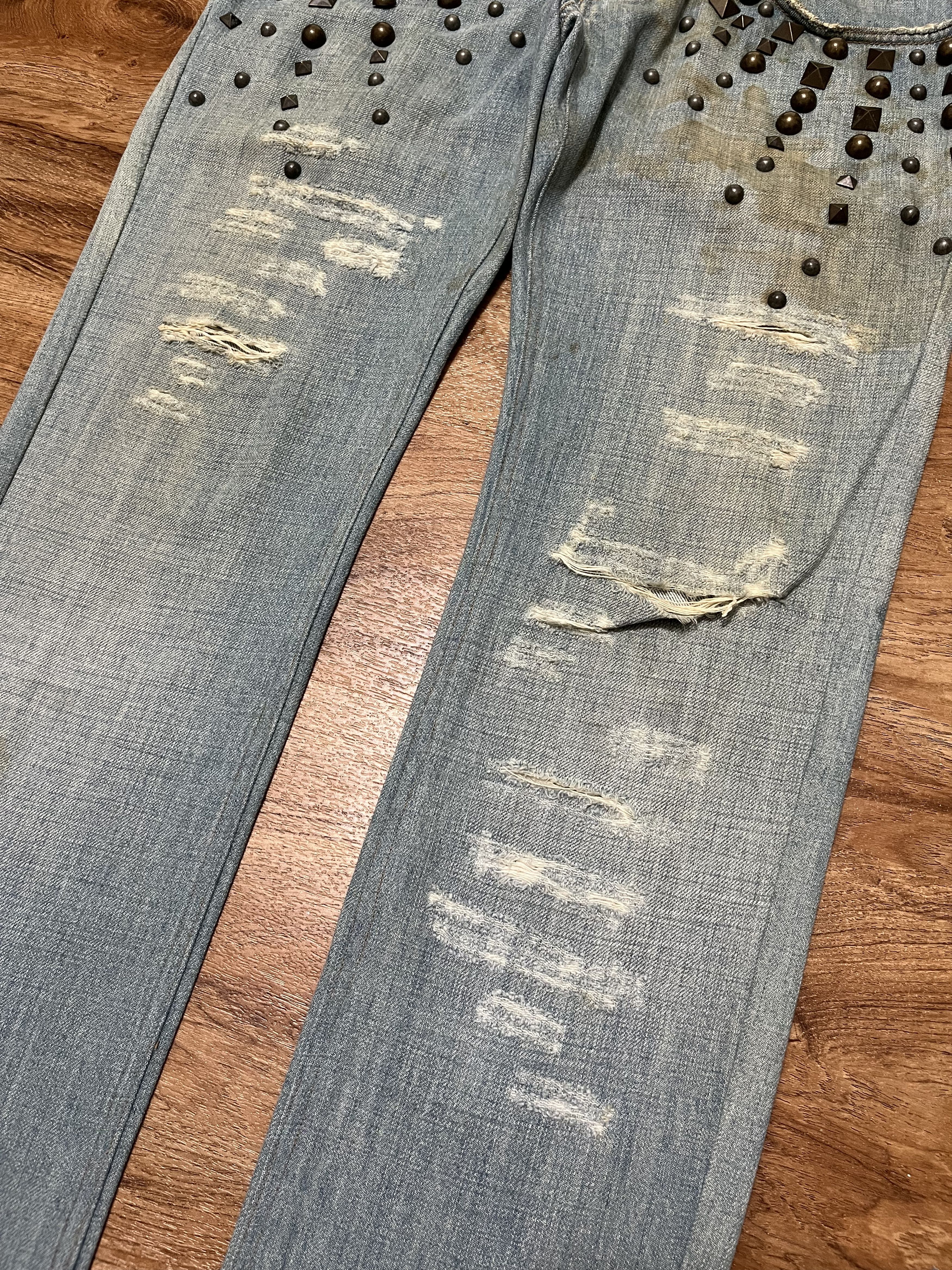 Dolce & Gabbana Dolce & Gabbana FW03 Studded Distressed Jeans Size US 34 / EU 50 - 5 Thumbnail