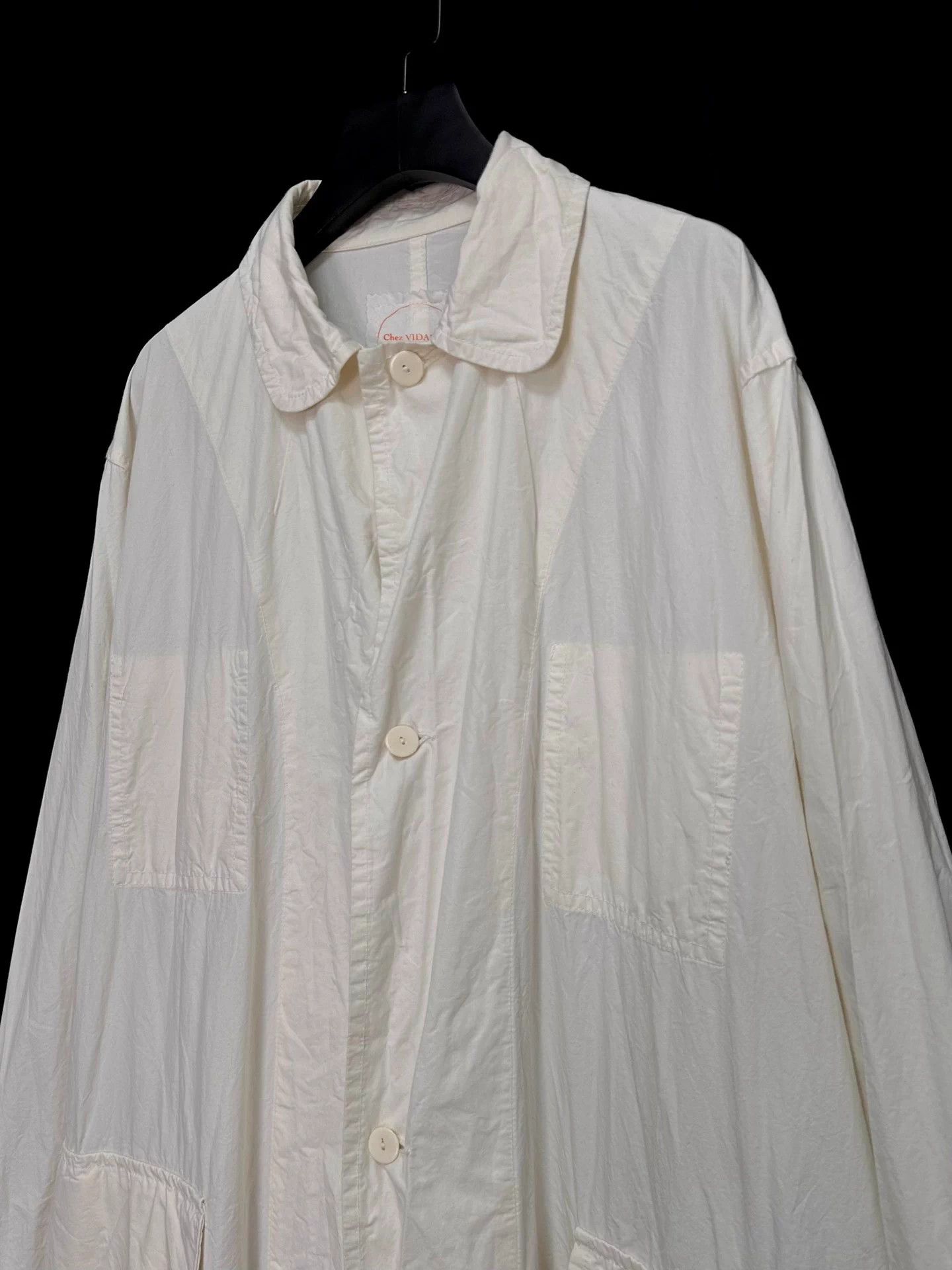 Other Chez VIDALENC milky white paper-cotton oversize coat Size US M / EU 48-50 / 2 - 4 Thumbnail