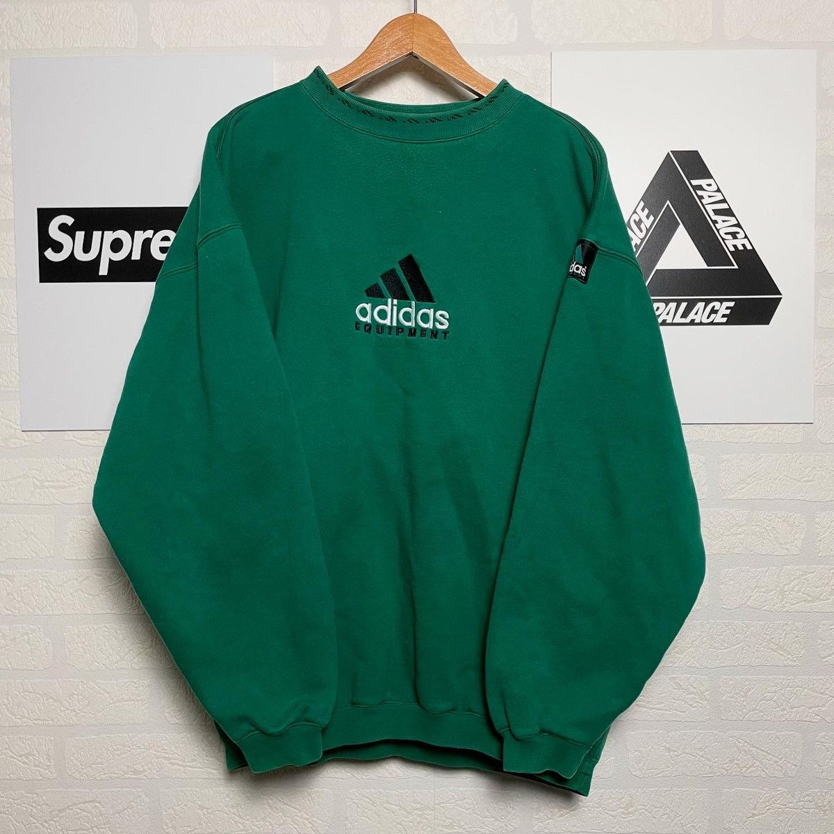 Adidas × Vintage Vintage Adidas Equipment Sweatshirt y2k size L big logo boxy Size US L / EU 52-54 / 3 - 1 Thumbnail