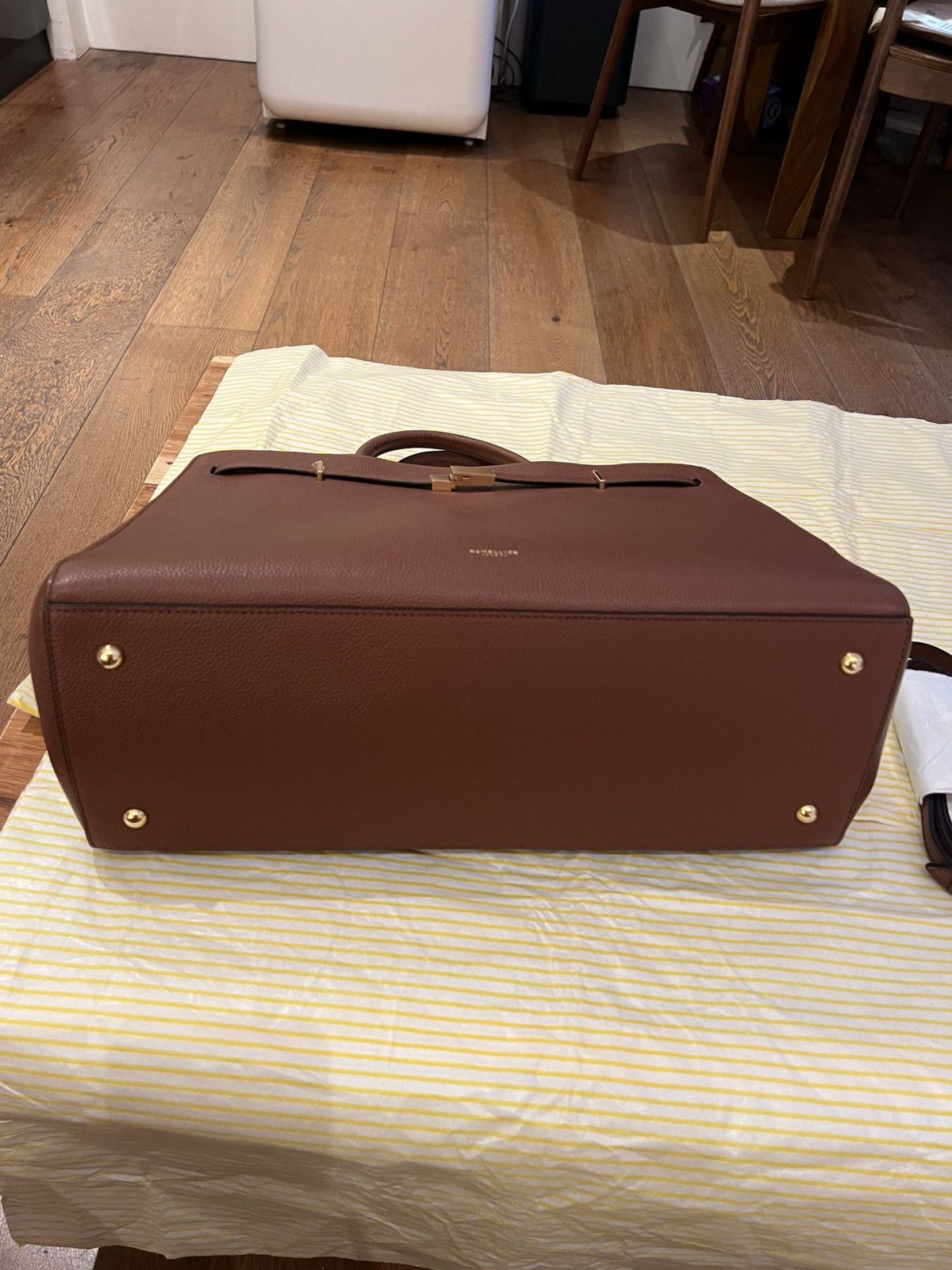 Other DEMELLIER The Hudson Tote Bag brown Grain Leather 40x27x16.5 Size ONE SIZE - 9 Thumbnail
