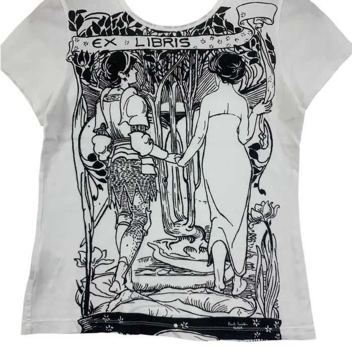 Paul Smith PAUL SMITH BLACK Label Ex Libris Art Nouveau Tee Shirt Size M / US 6-8 / IT 42-44 - 3 Thumbnail