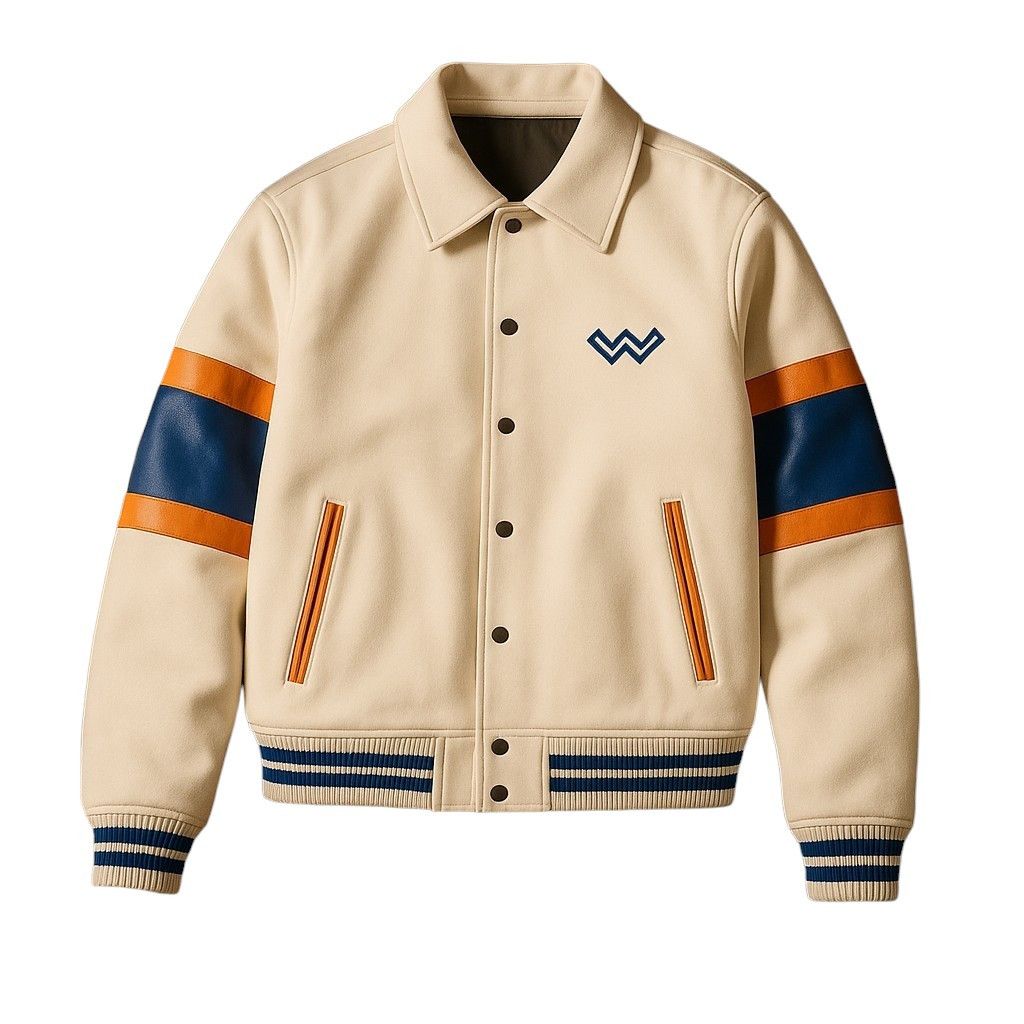 Vintage Wleti Dark Cream Vegan Leather Jacket Size US M / EU 48-50 / 2 - 1 Thumbnail