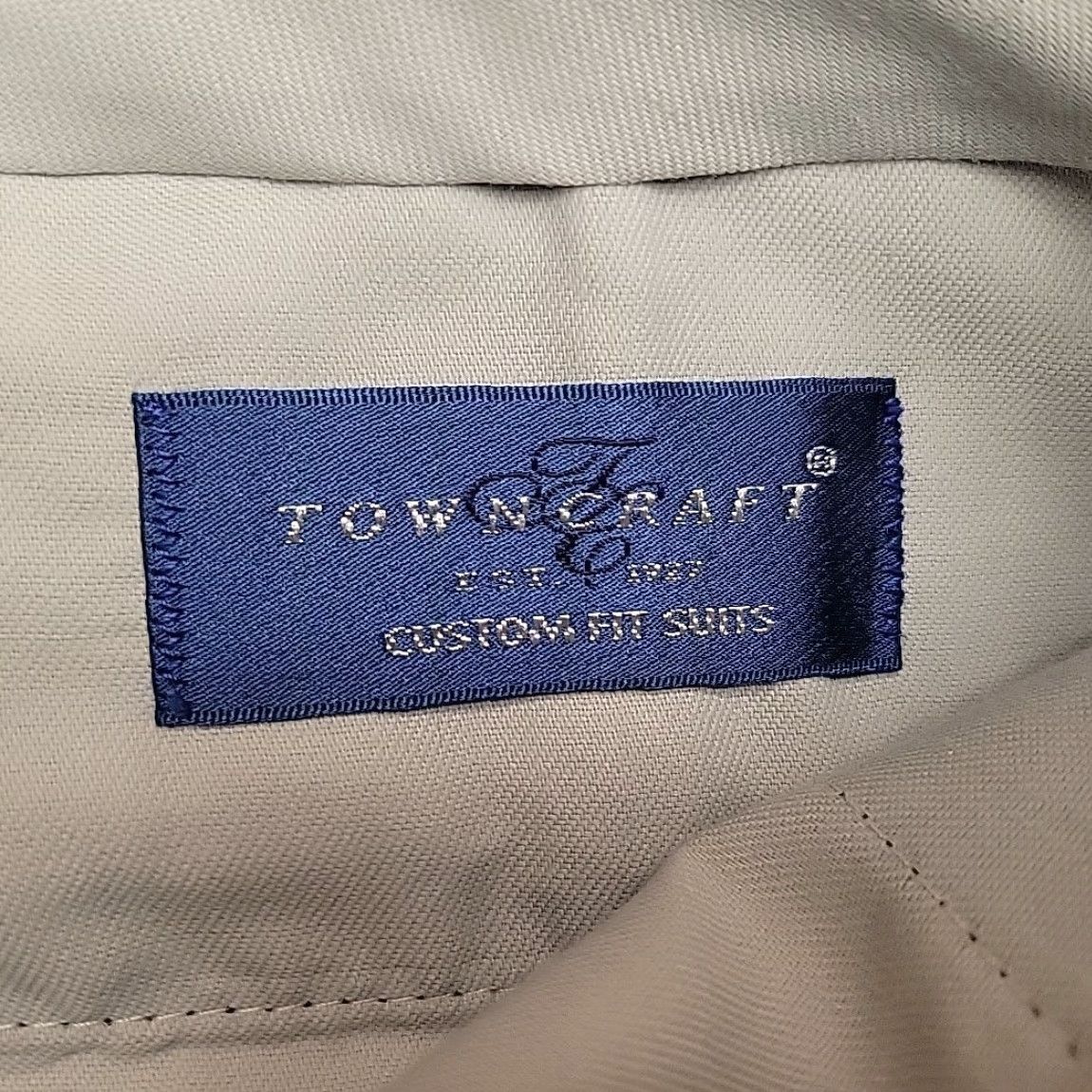 Vintage Towncraft Mens Dress Pants Gray Pinstripe Wool Blend 34x28 US Made Vintage Mens Pants Front Zip Flat Front Pockets Size US 34 / EU 50 - 3 Thumbnail