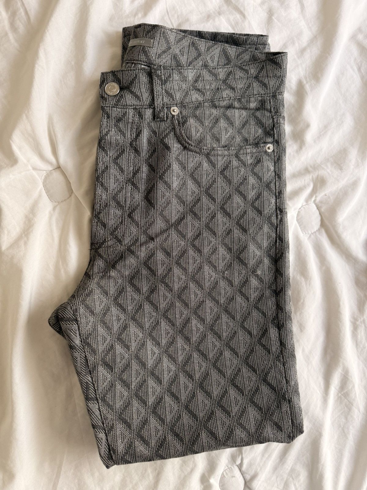 Christian Dior Monsieur Dior Men CD Diamond Grey Jacquard Straight Jeans - Size 30 Size US 30 / EU 46 - 1 Thumbnail