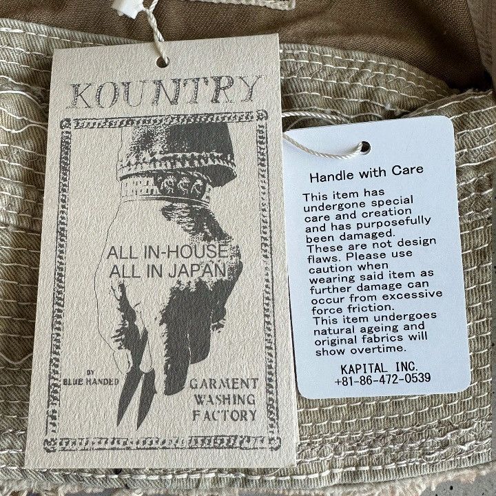 Kapital NWT KAPITAL Chino Old Man and the Sea HAT Crash Remake Beige Size ONE SIZE - 8 Thumbnail