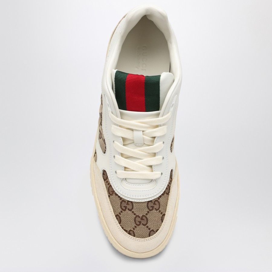 Gucci o1d2blof0824 Leather Re-Web Sneaker in Multicolor Size US 10 / IT 40 - 3 Thumbnail