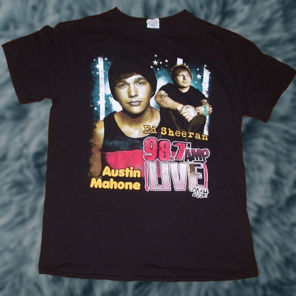 Delta VINTAGE Ed Sheeran Austin Mahone 2014 Concert T Shirt Medium Meadow Brook MI Icona Pop Shirt Mens Black Music Size US M / EU 48-50 / 2 - 1 Thumbnail