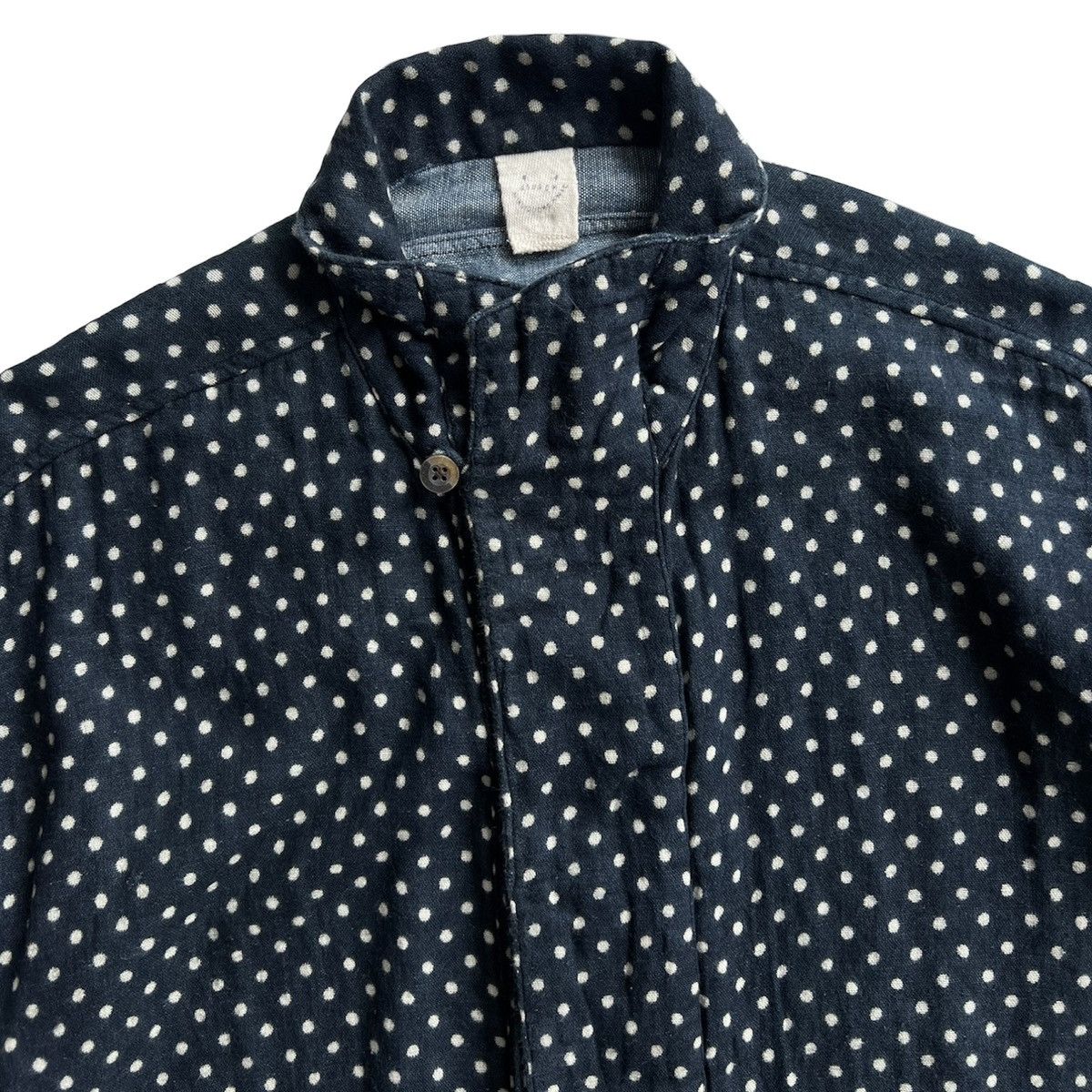 45rpm × Japanese Brand 45RPM POLKA-DOT INDIGO DRESS SHIRT Size M / US 6-8 / IT 42-44 - 2 Thumbnail