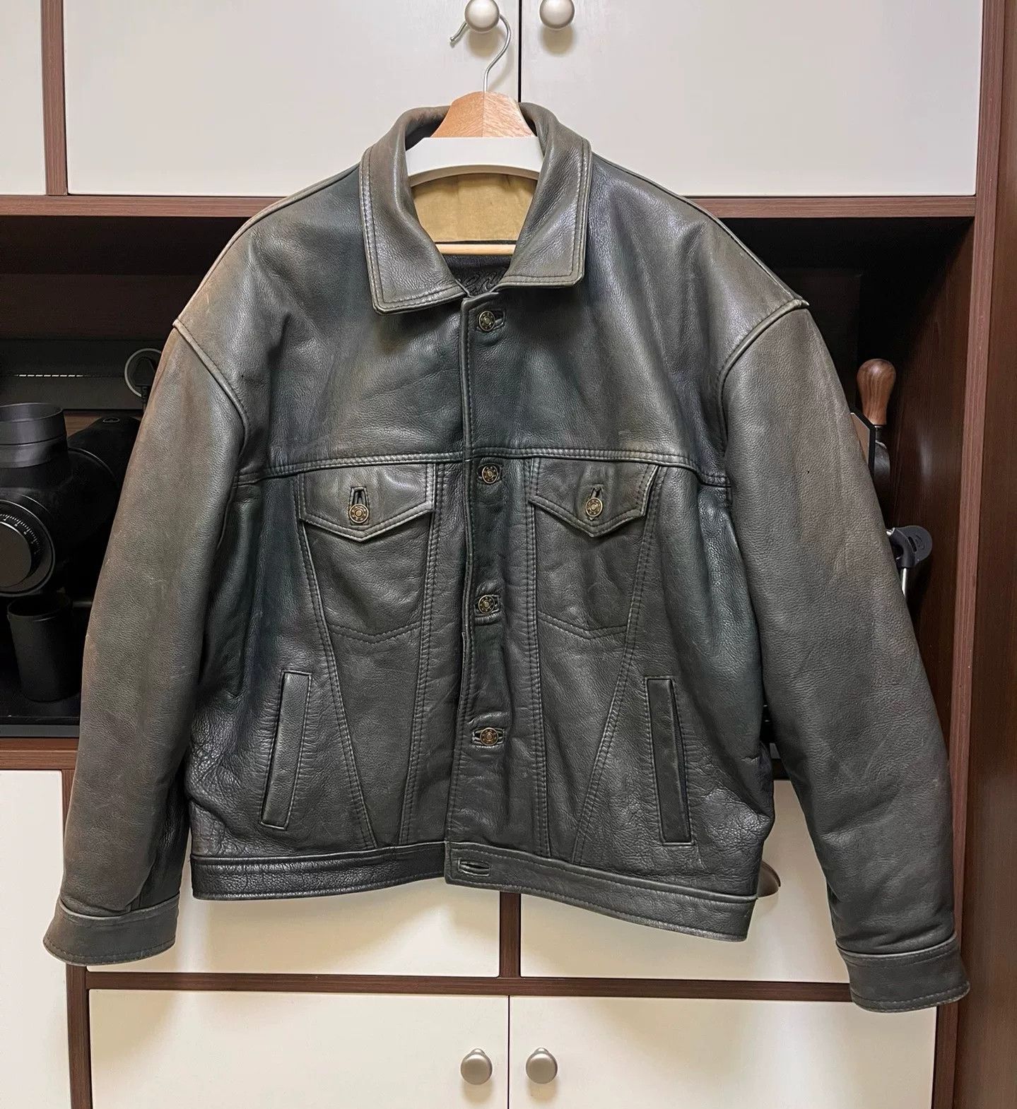 Vintage Vintage Leather Jacket Size US M / EU 48-50 / 2 - 1 Thumbnail