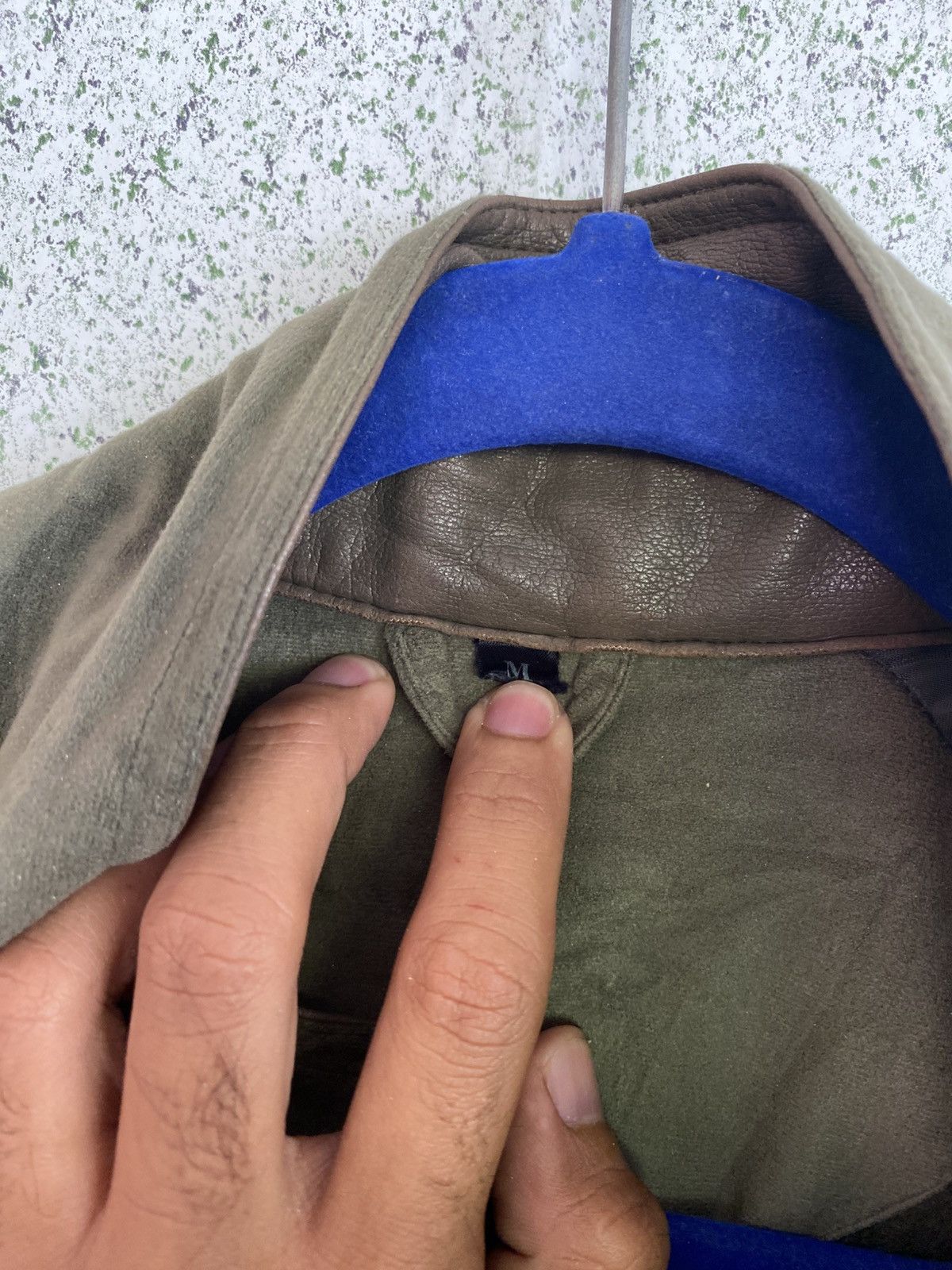 Japanese Brand Vintage Olive Utility Bomber Jacket w/ Leather Trim Size L / US 10 / IT 46 - 8 Thumbnail