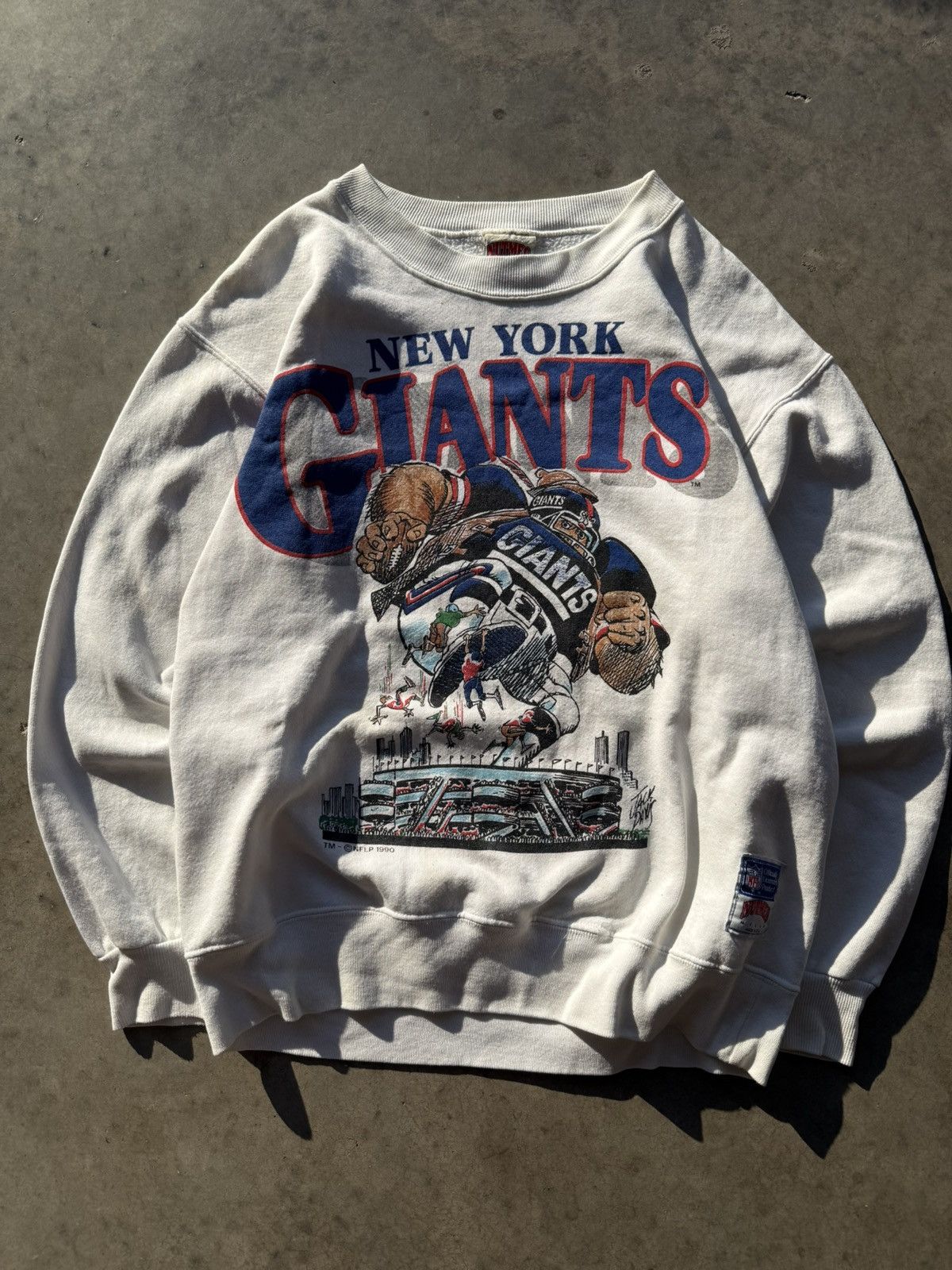 Vintage New York Giants Nutmeg 90s Jack Davis Crewneck