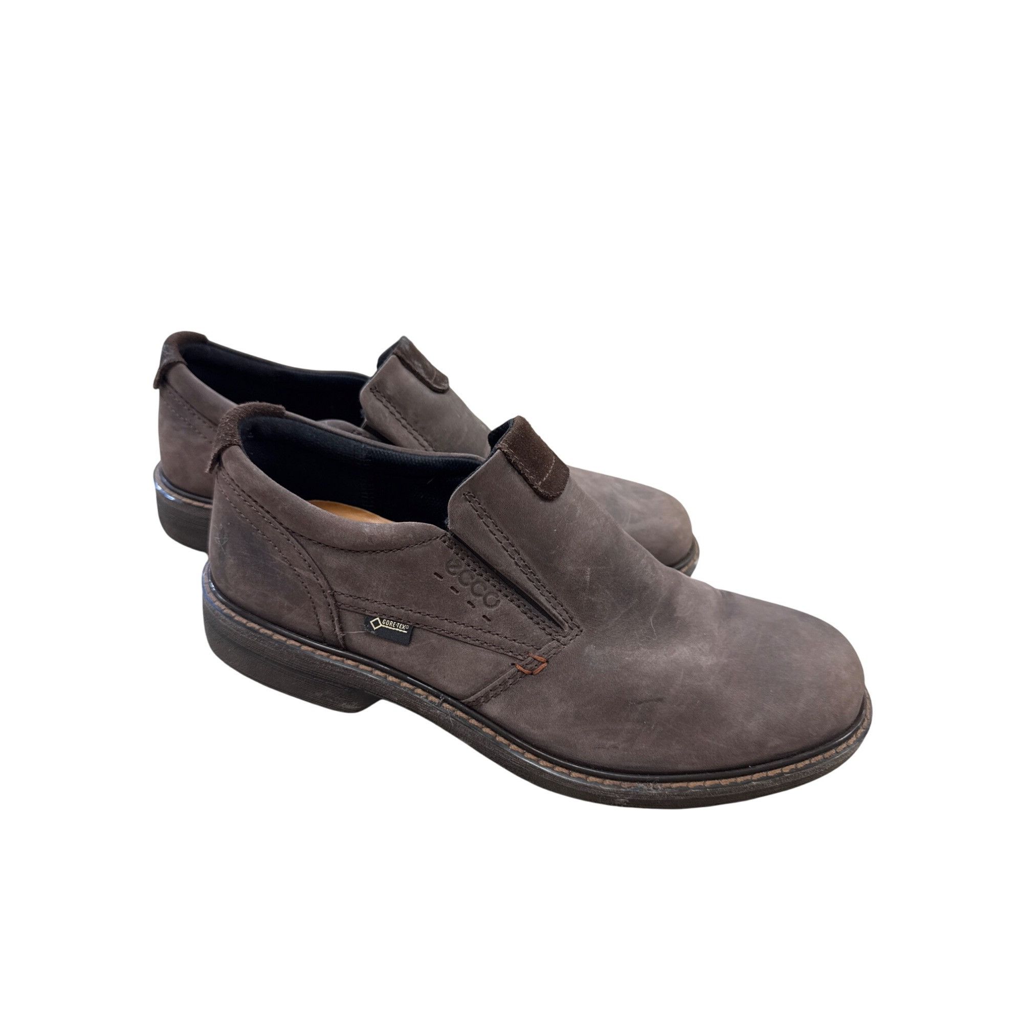 Ecco Ecco Gore-Tex Mens Brown Slip-On Leather Loafers Size 7 SKU Size US 7 / EU 40 - 3 Thumbnail