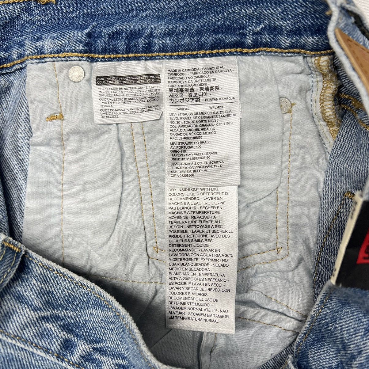 Levi's NEW Levis Premium Jean Shorts Blue 501 Mid Thigh Distressed Size 32" / US 10 / IT 46 - 13 Thumbnail