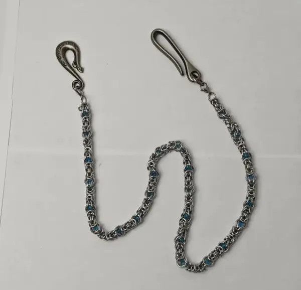 VIBE Snake Bone Blue Stone Jeans Chain Accessories Size ONE SIZE - 3 Thumbnail