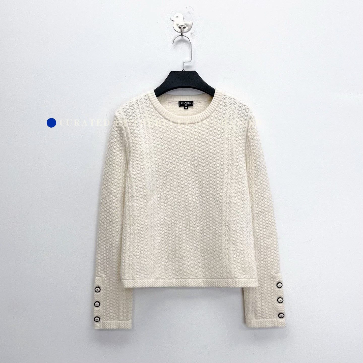 Chanel Chanel Beige Cashmere Cable Knit Sweater Size S / US 4 / IT 40 - 1 Thumbnail