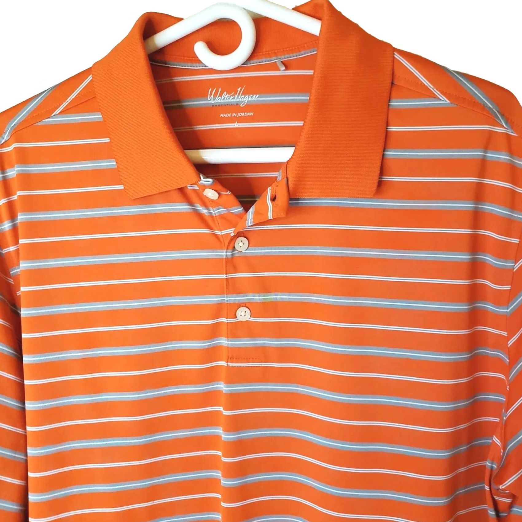 Vintage Walter Hagen Polo Shirt Men L Golf Short Sleeve Orange Striped Polyester Size US L / EU 52-54 / 3 - 3 Thumbnail