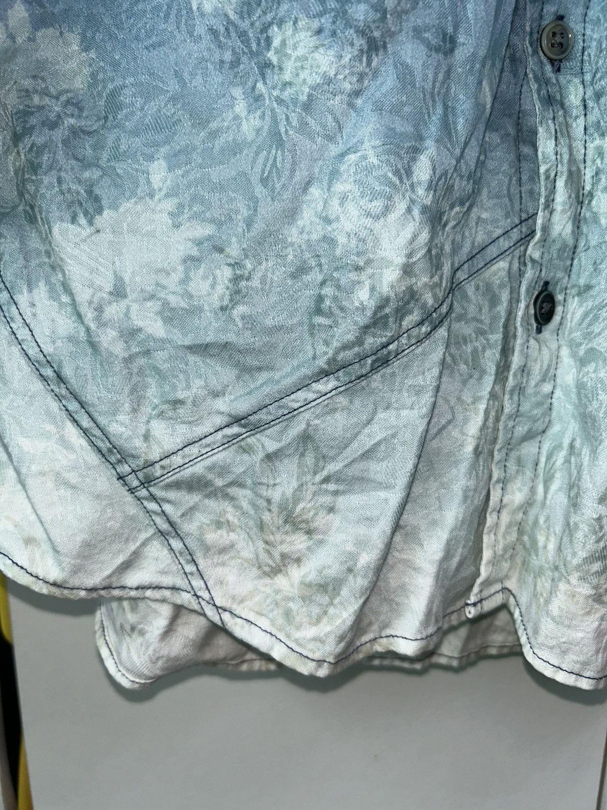 Tornado Mart Floral Cotton Two Tone Print Button Up Longsleeve Shirt Size M / US 6-8 / IT 42-44 - 10 Thumbnail