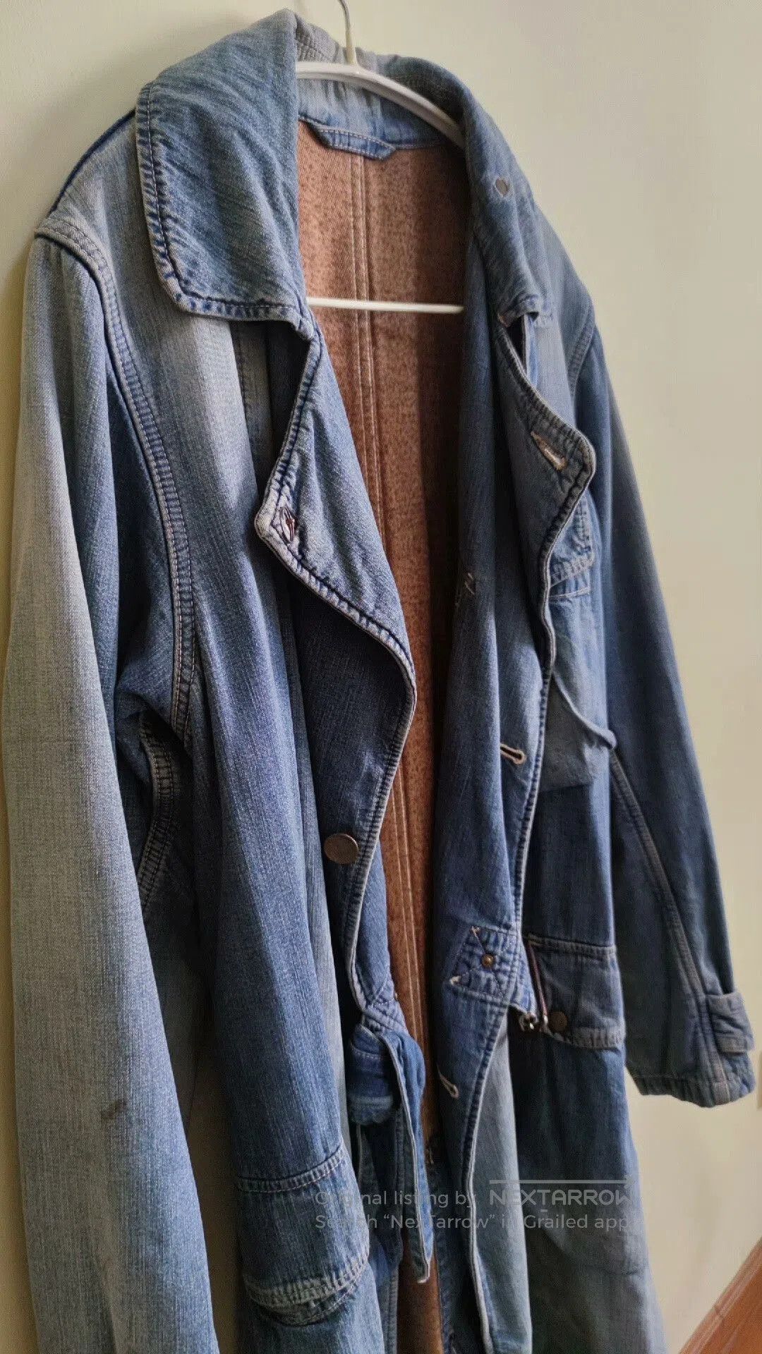 ANACHRONORM Vintage Anachronorm Denim Wool Coat. Size US M / EU 48-50 / 2 - 2 Thumbnail