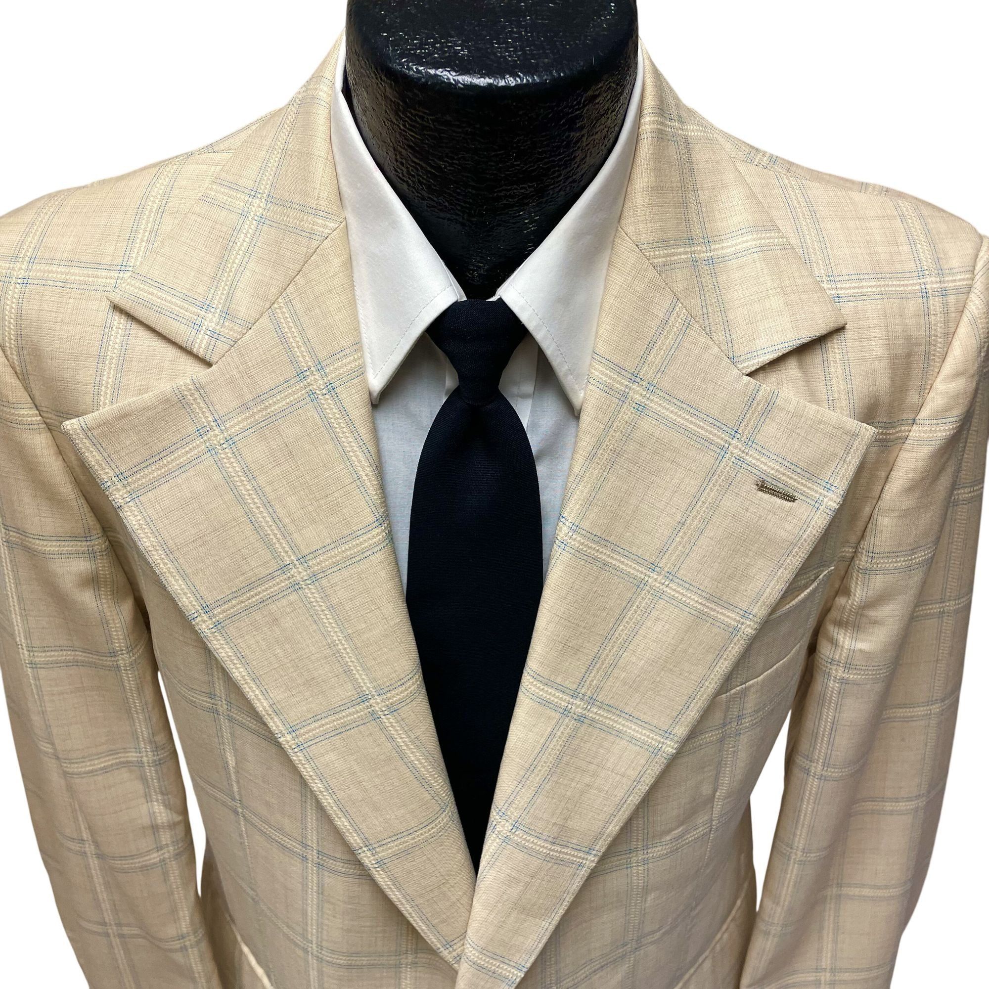 Other 2 pc Vtg Union Made OVERCHECK MoD Disco Bell Bottom Suit Size 38R - 3 Thumbnail
