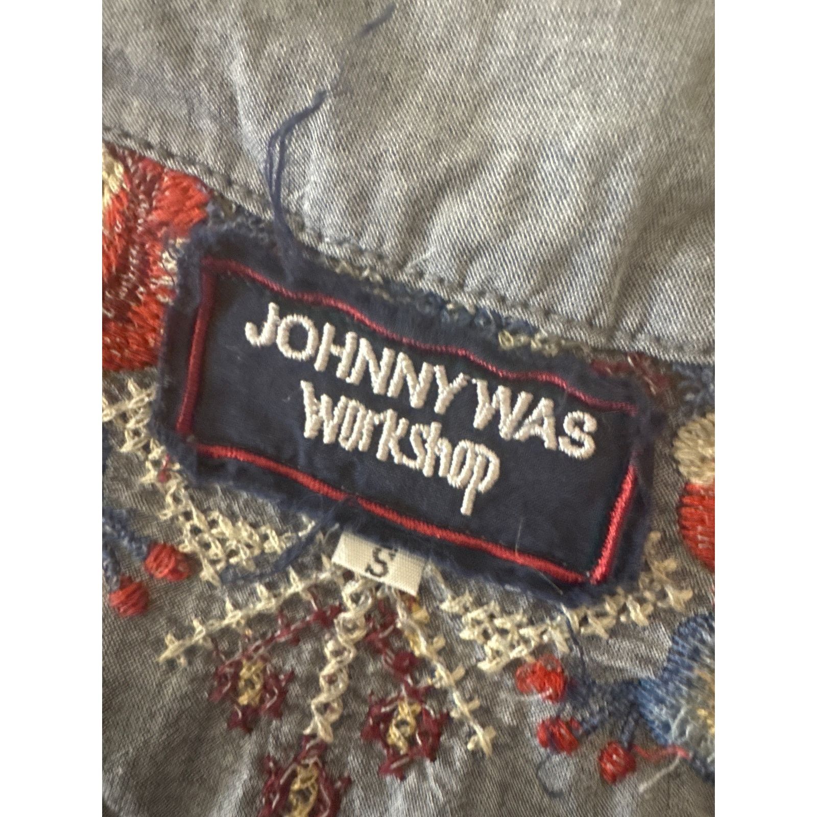 Johnny Was JOHNNY WAS Bohdi Swing Blouse Chambray Embroidered Size XS / US 0-2 / IT 36-38 - 8 Thumbnail