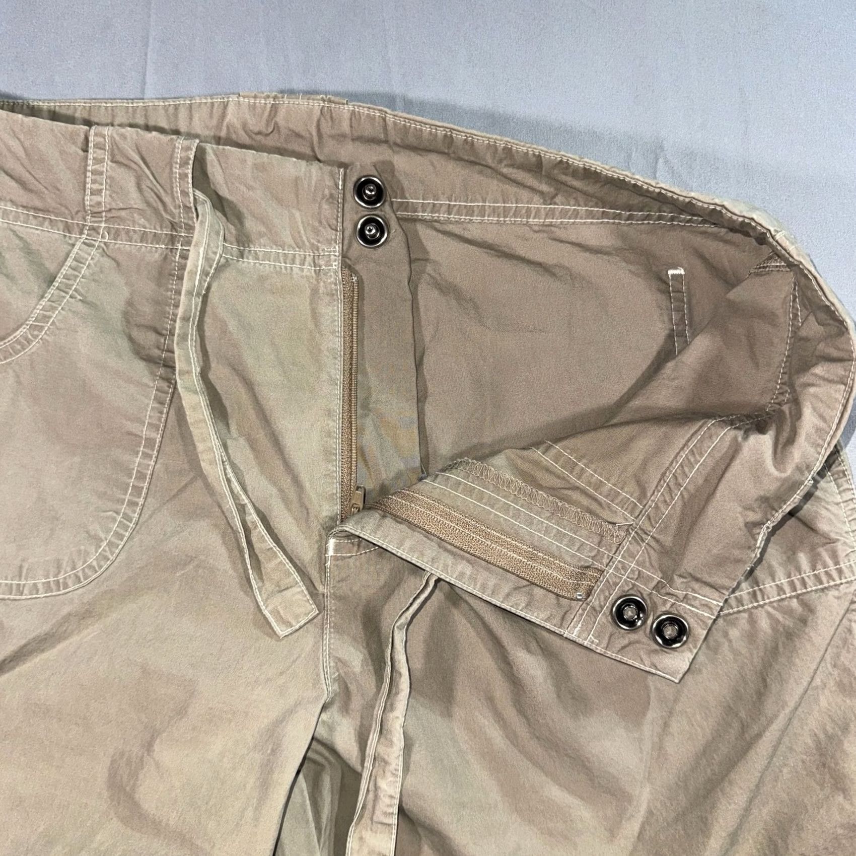 Prana Prana Women’s Cargo Pants Tan Medium Adjustable Waist Outdoor Straight Leg Size 32" / US 10 / IT 46 - 4 Thumbnail
