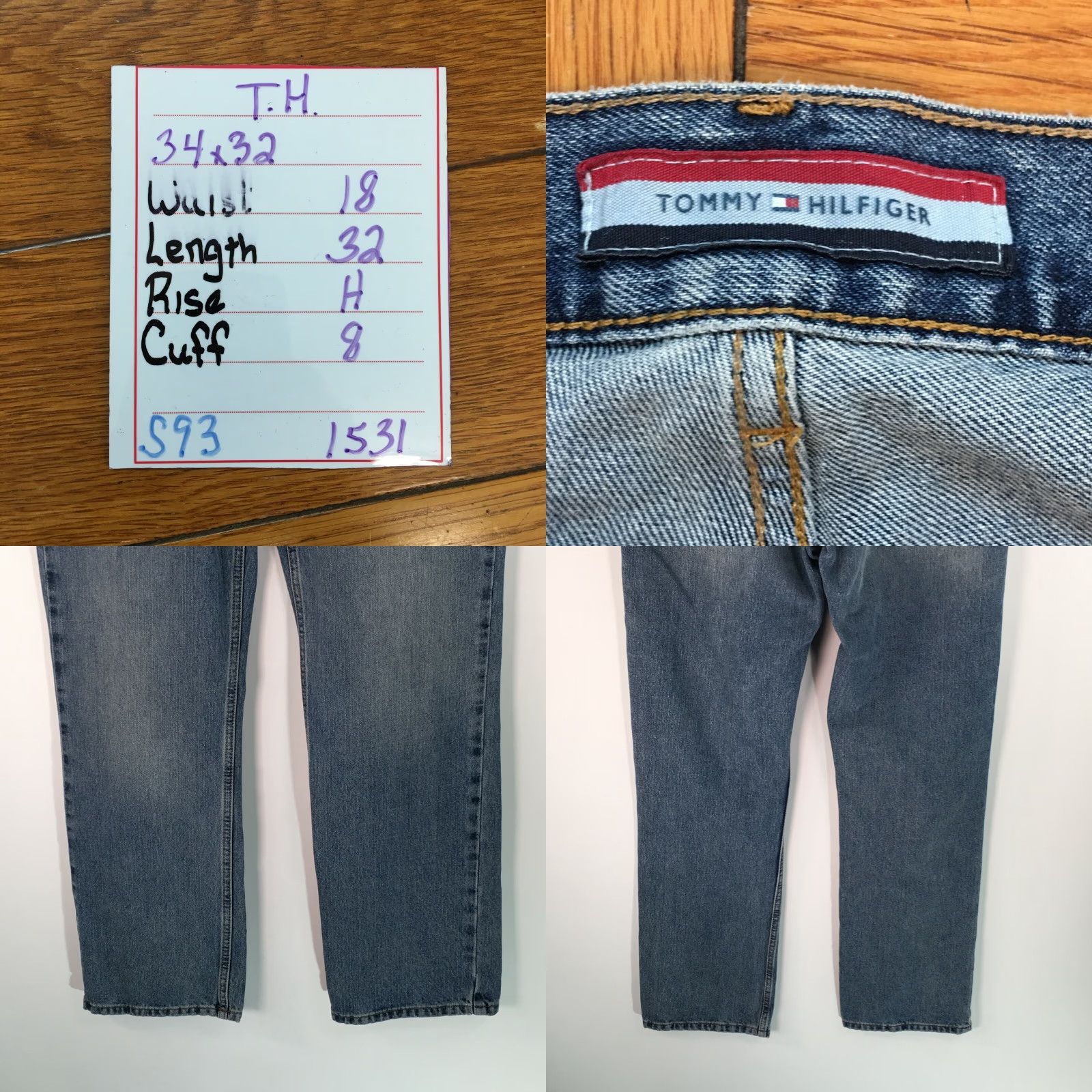 Tommy Hilfiger Tommy Hilfiger Men's Casual Straight Leg Jeans Blue 34x32 Regular Fit Size US 36 / EU 52 - 8 Thumbnail