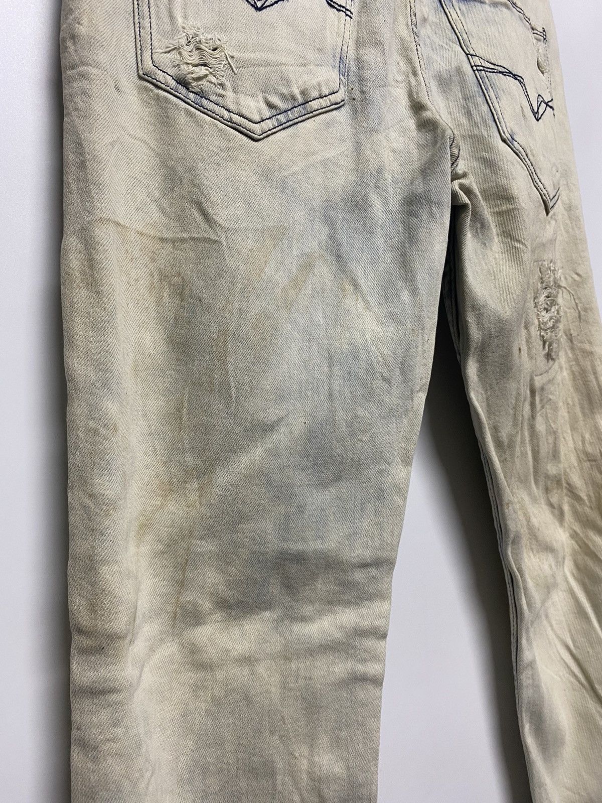 Guess × Vintage Vintage GUESS Los Angelas Skinny Distressed Denim Jeans Size US 34 / EU 50 - 16 Thumbnail